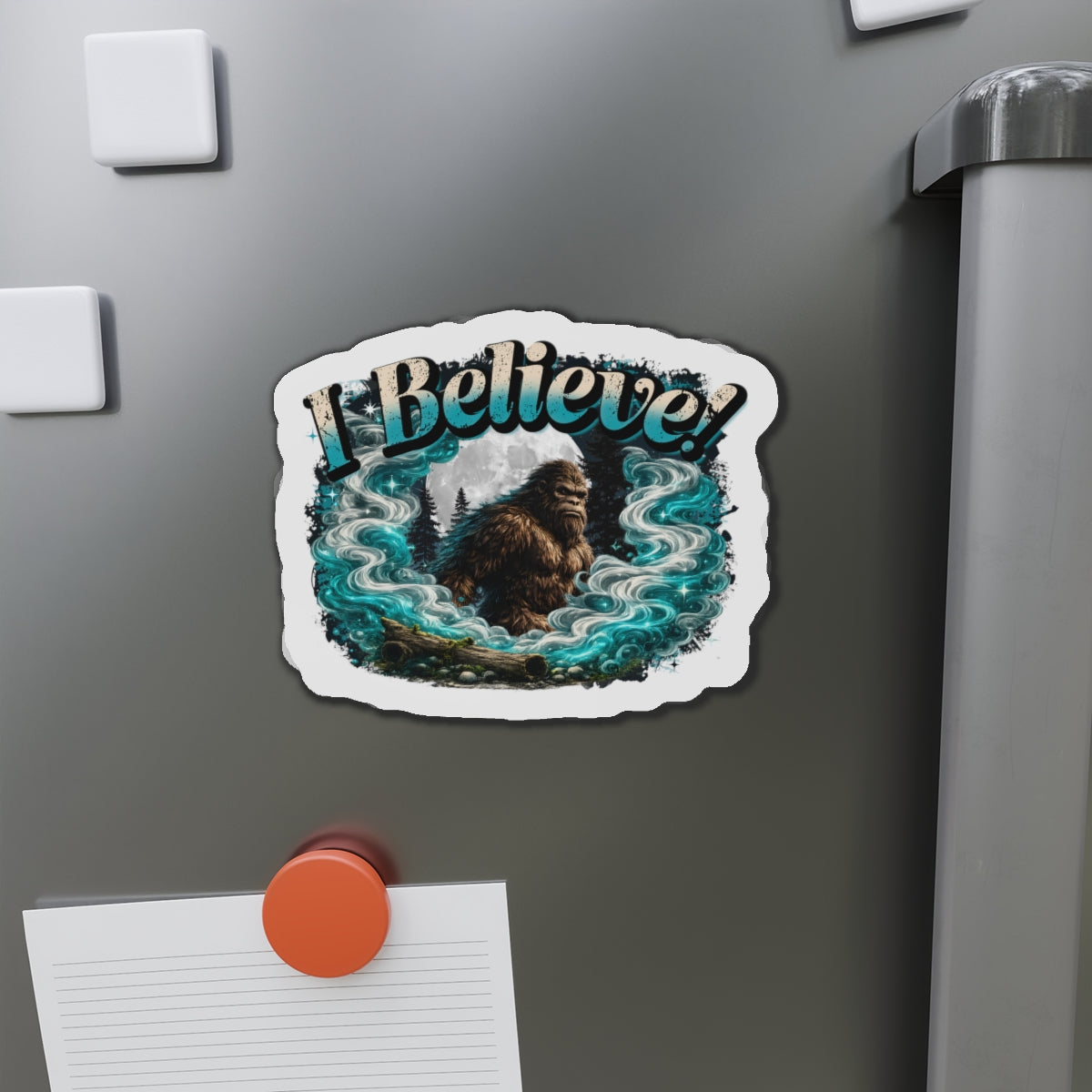 I Believe Bigfoot Sasquatch Die-Cut Magnet