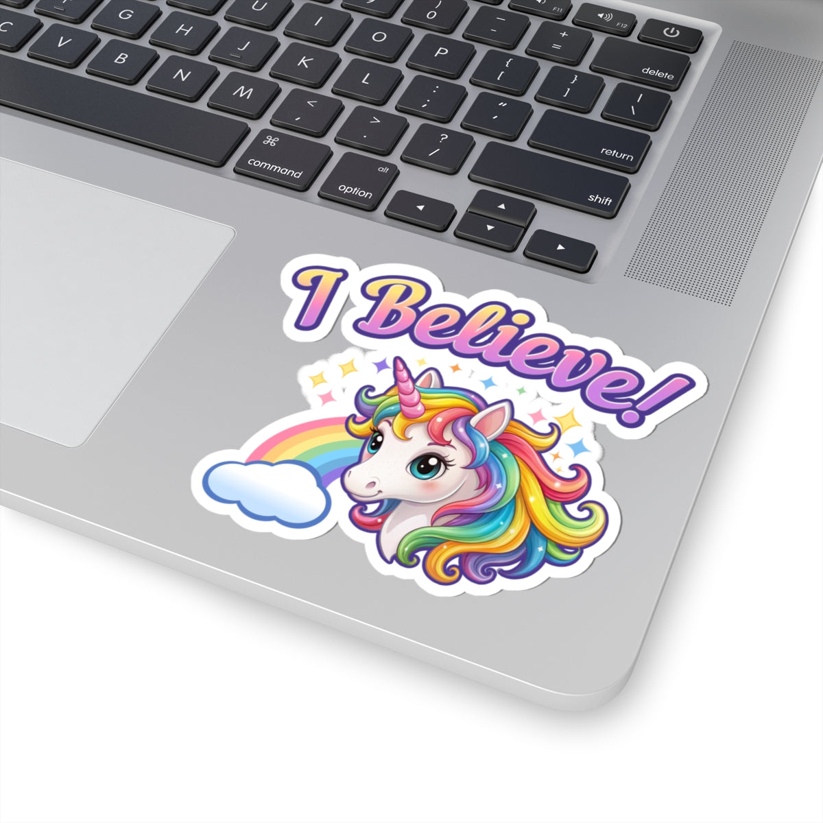 I Believe! Unicorn Vinyl Sticker | Colorful Fantasy Mythical Creature Decal