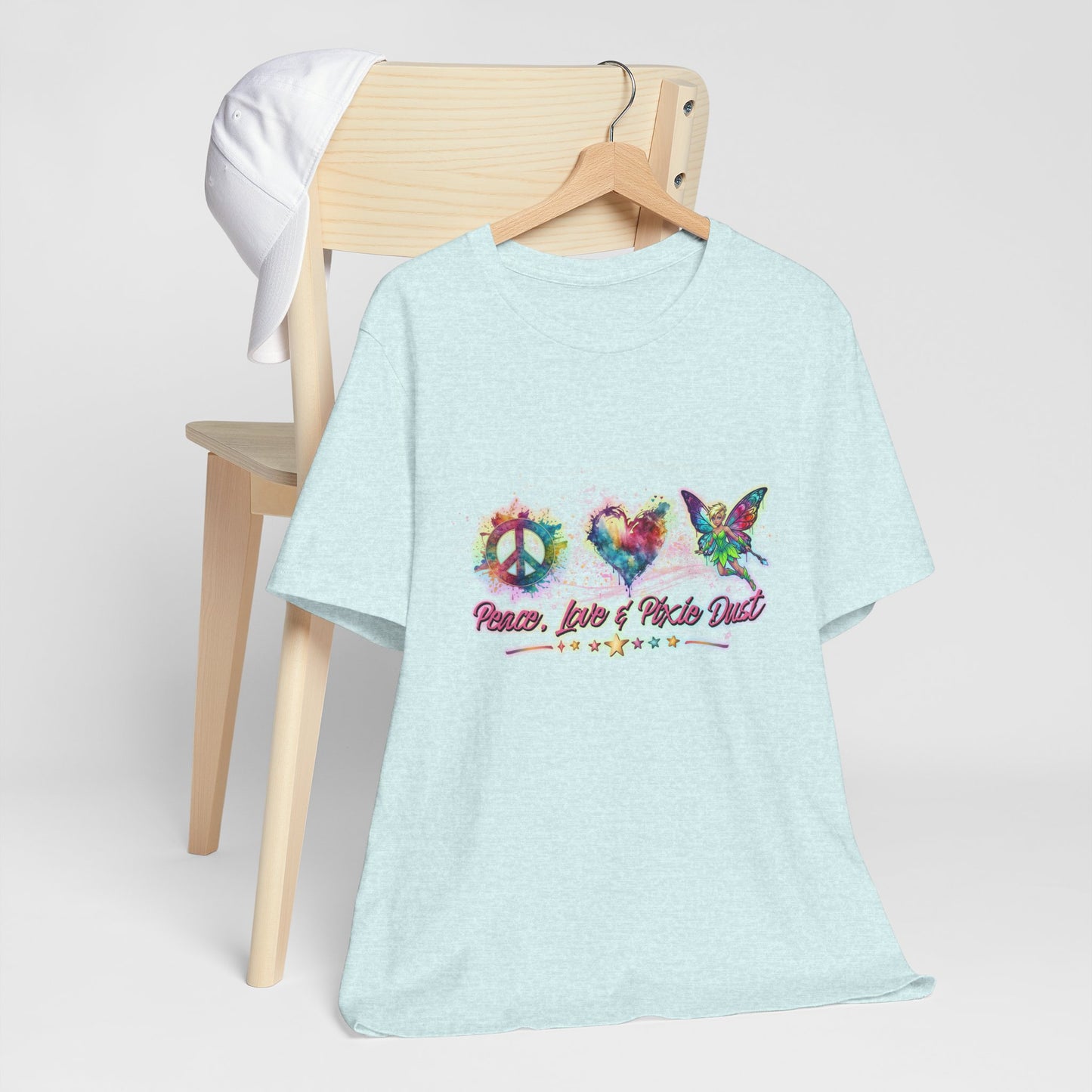 Peace, Love & Pixie Dust Watercolor Fantasy T-Shirt