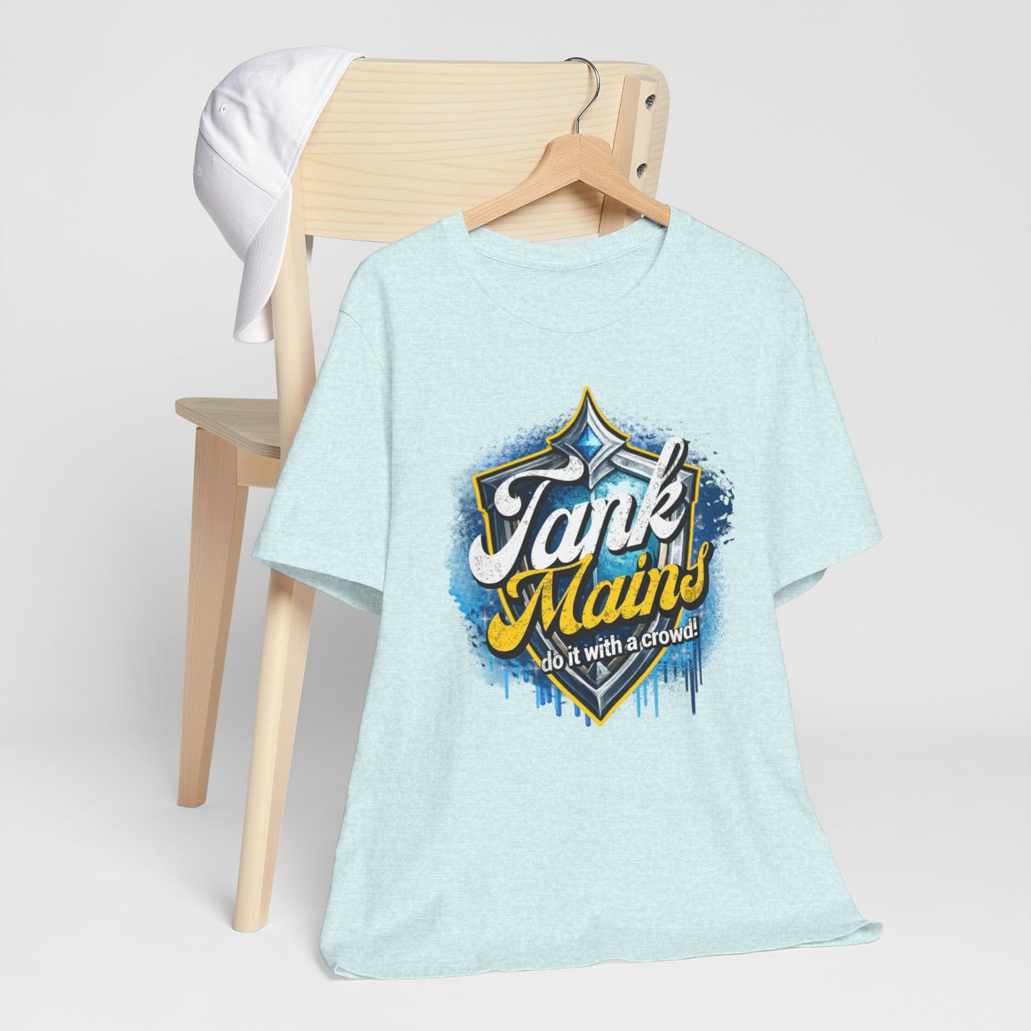 Tank Mains Gaming T‑Shirt — "Do It With a Crowd" Retro Esports Tee