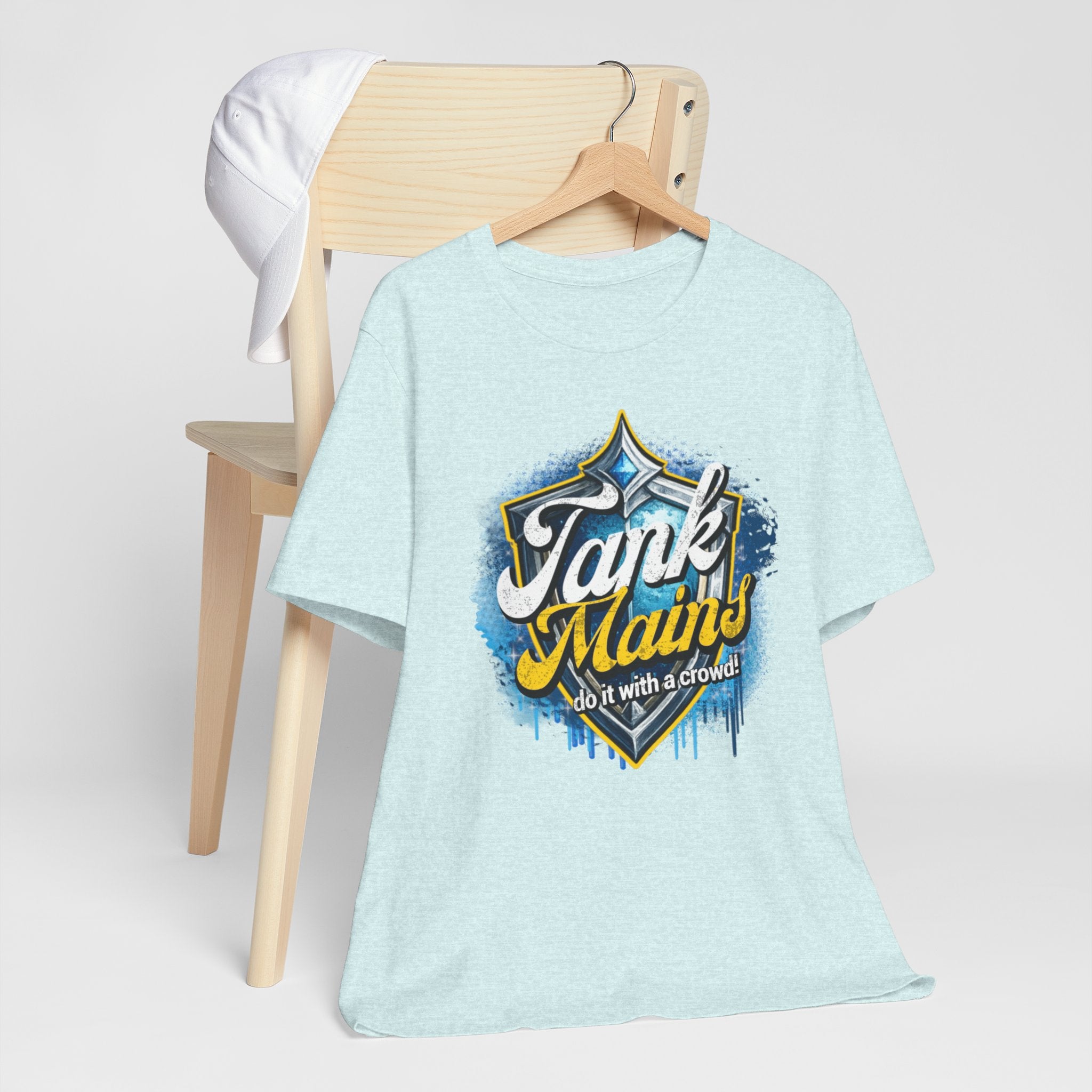 Tank Mains Gaming T‑Shirt — "Do It With a Crowd" Retro Esports Tee