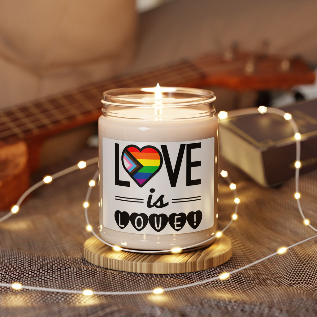 Love Is Love Soy Candle — Pride Rainbow 9oz Scented Candle