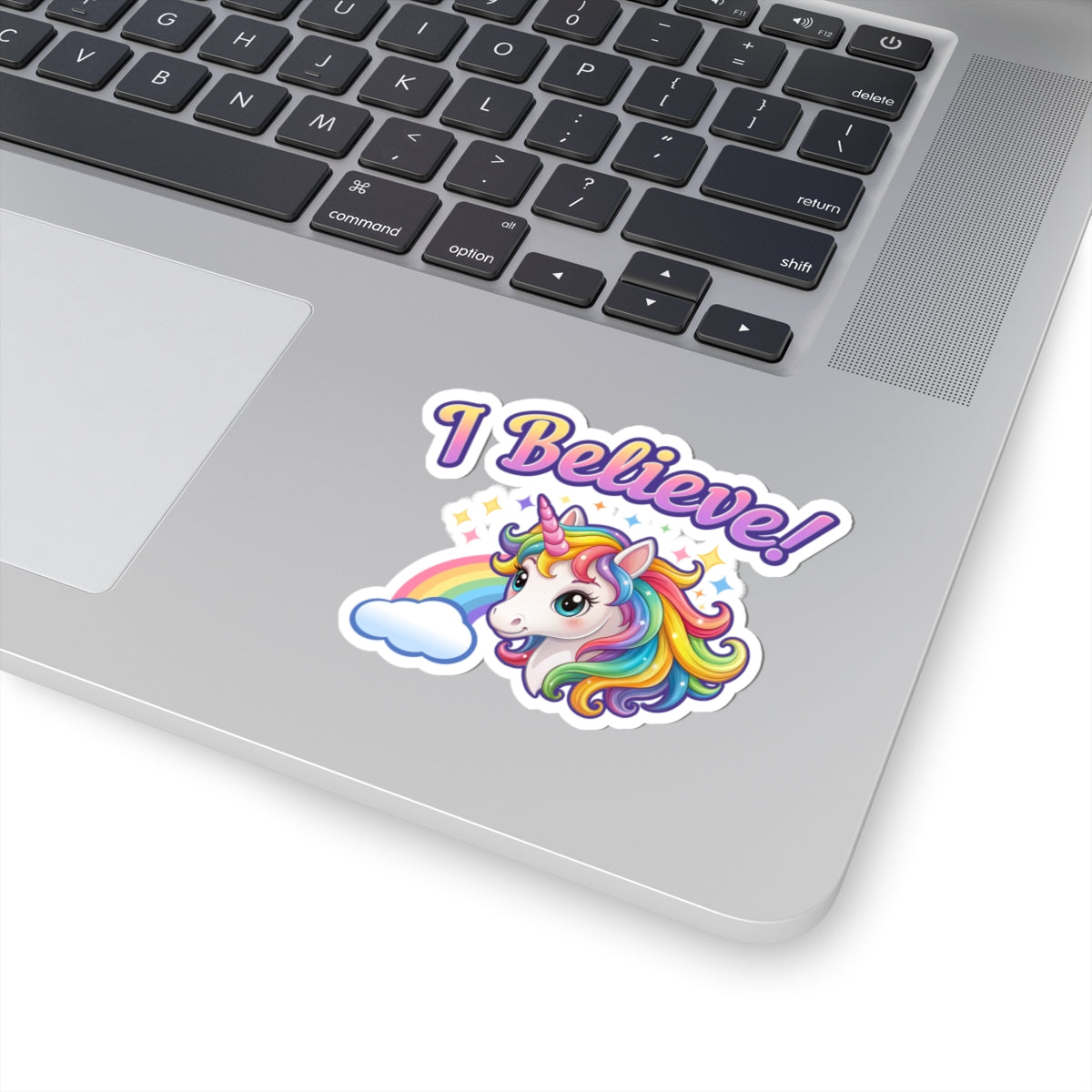 I Believe! Unicorn Vinyl Sticker | Colorful Fantasy Mythical Creature Decal