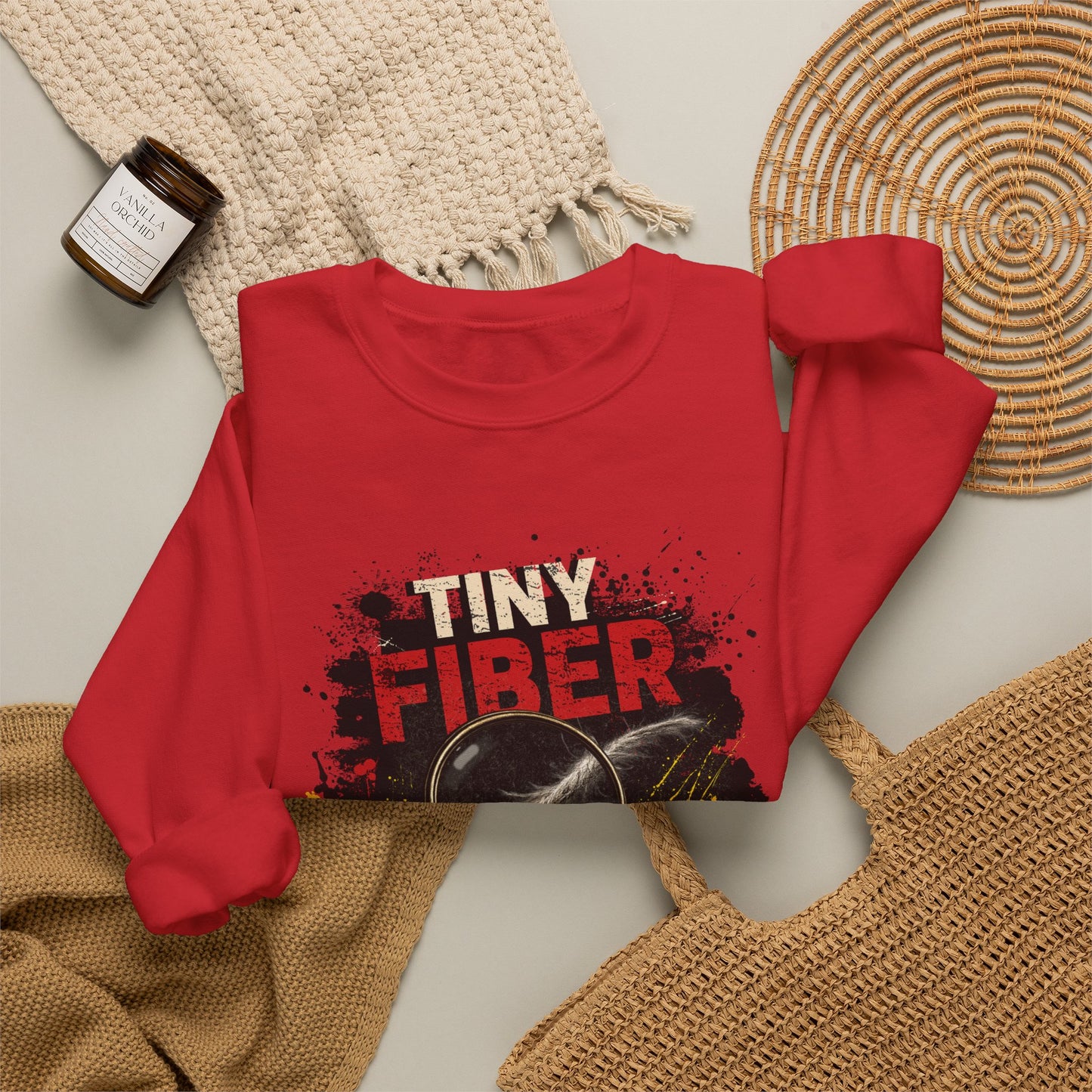 Tiny Fiber Huge Breakthrough Crewneck Sweatshirt | True Crime Forensics Pullover