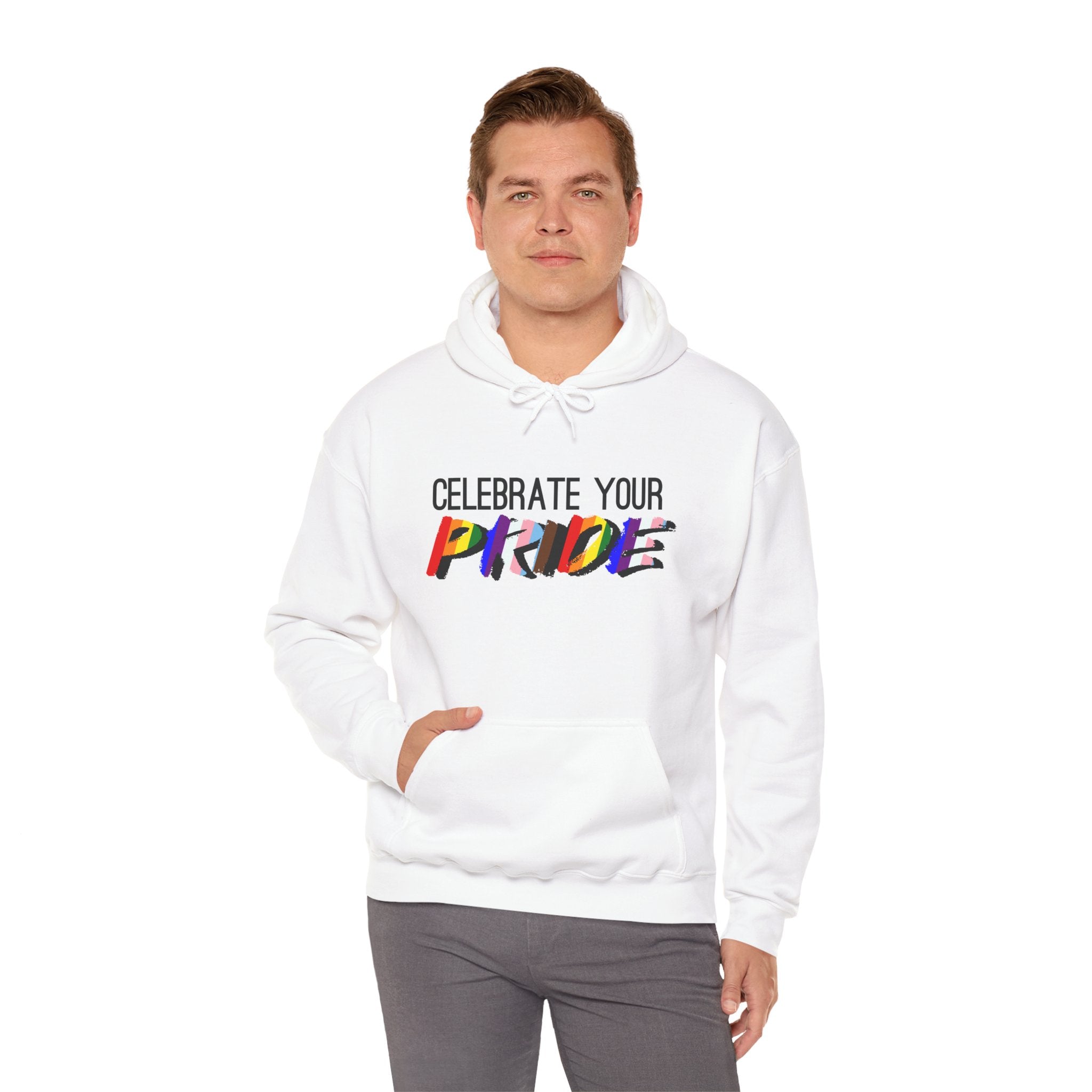 Celebrate Your Pride Hoodie — Rainbow LGBTQ+ Pride Pullover