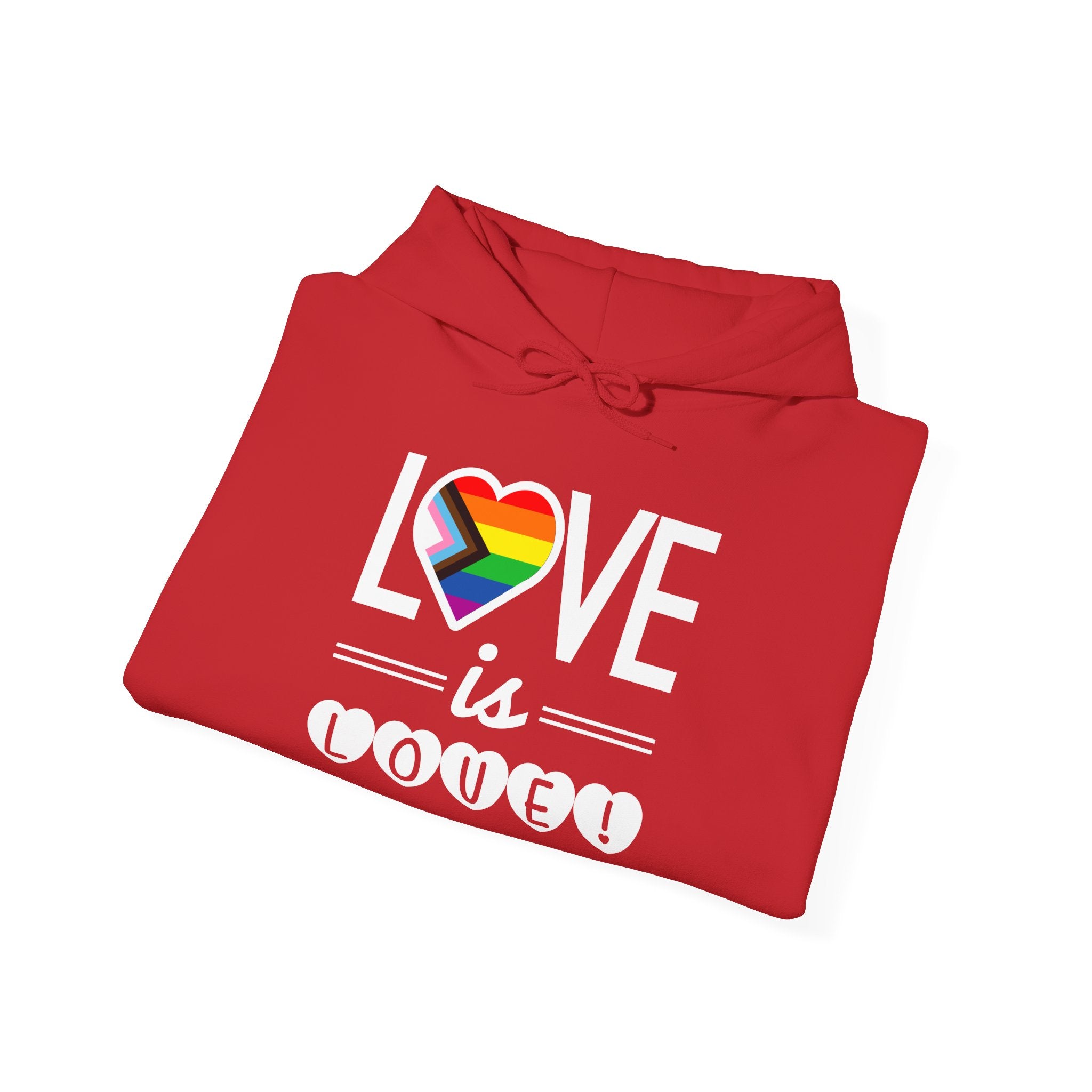 Love Is Love Hoodie — Rainbow Heart Pride Pullover