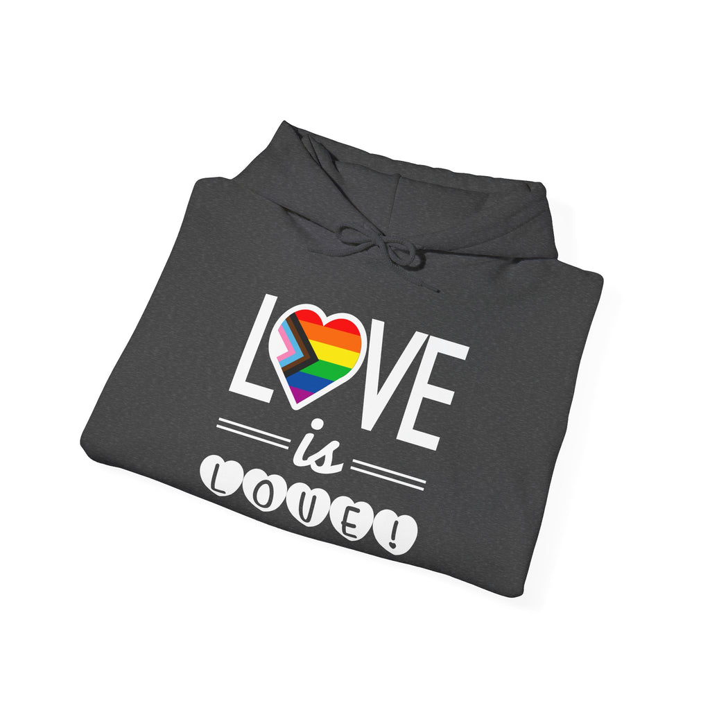 Love Is Love Hoodie — Rainbow Heart Pride Pullover