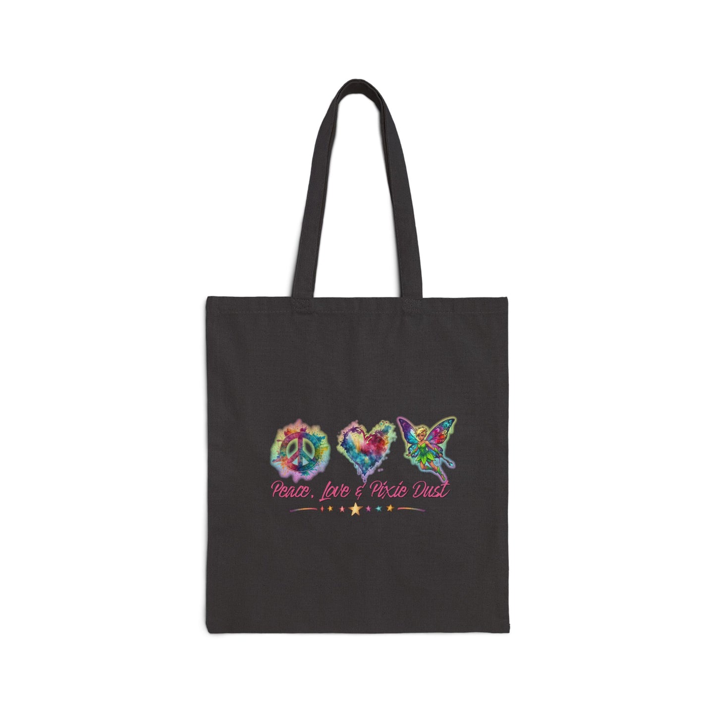 Peace, Love & Pixie Dust Fantasy Canvas Tote Bag