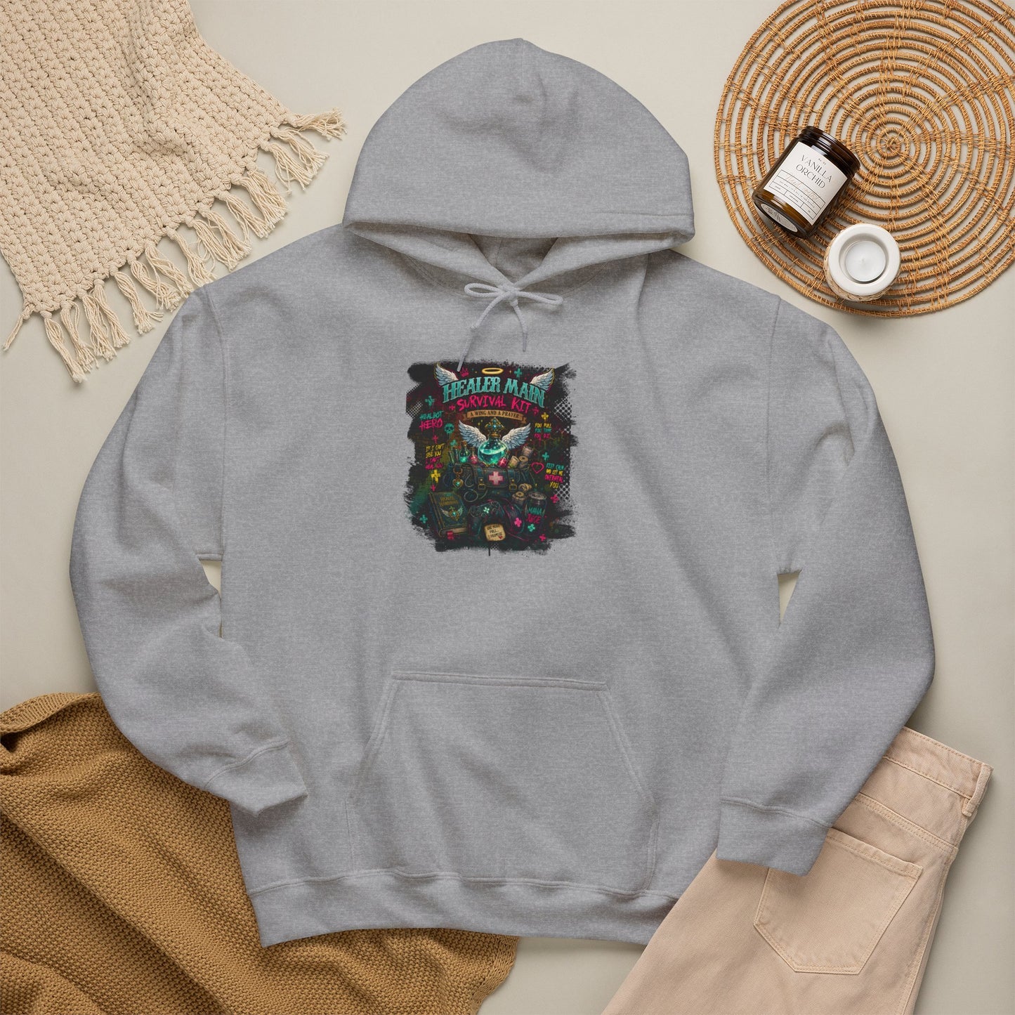 Healer Main Survival Kit | Fantasy Gamer Hoodie