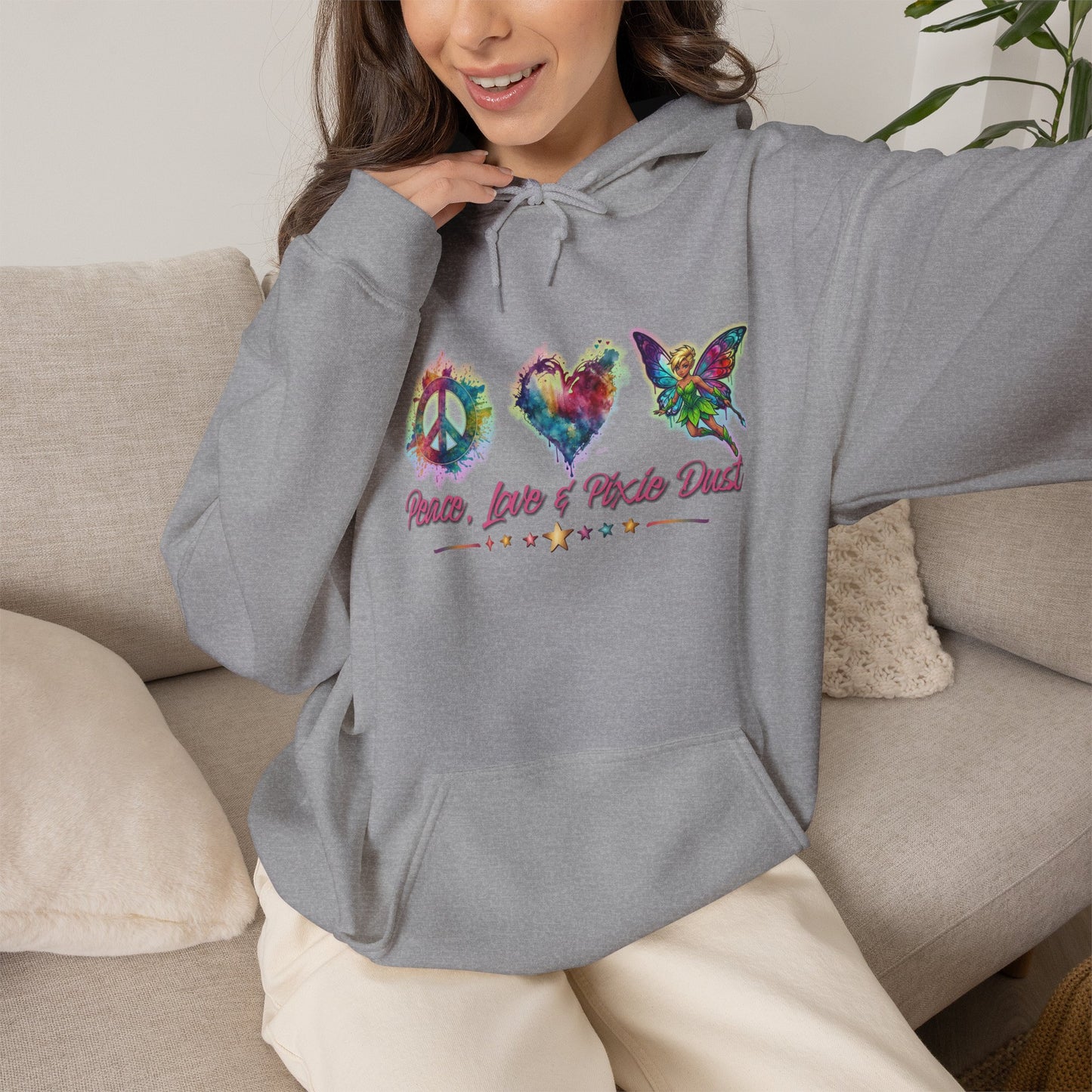 Peace, Love & Pixie Dust Fantasy Pullover Hoodie