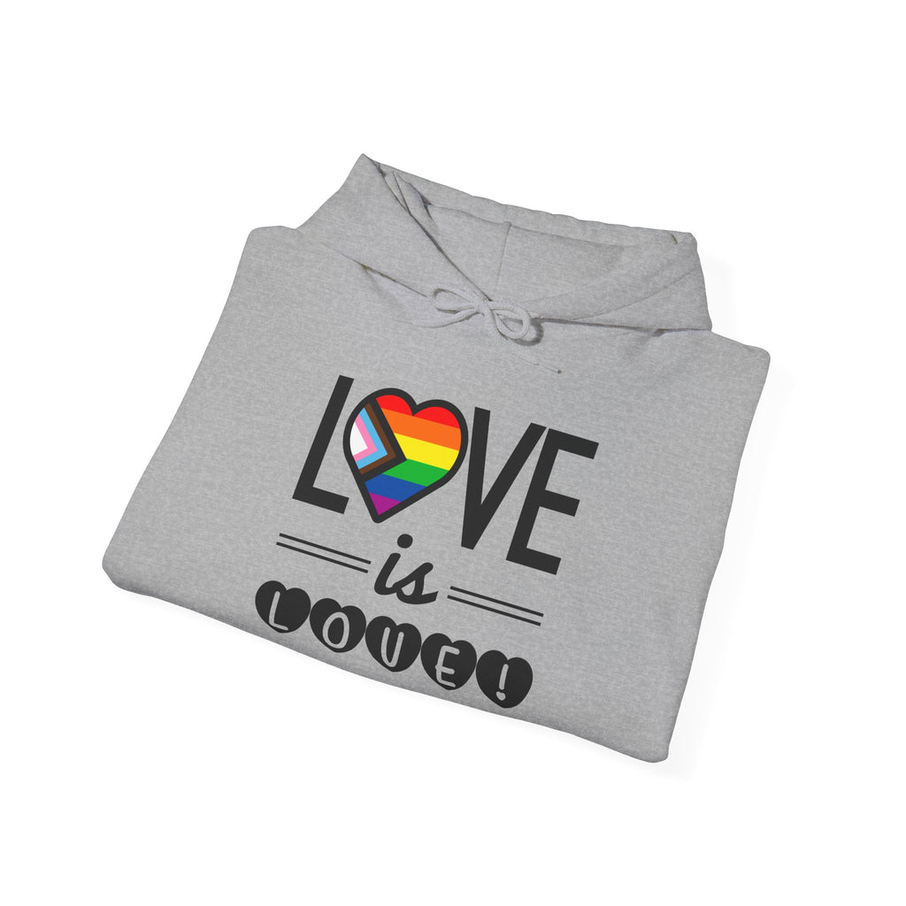 Love Is Love Hoodie — Rainbow Heart Pride Pullover