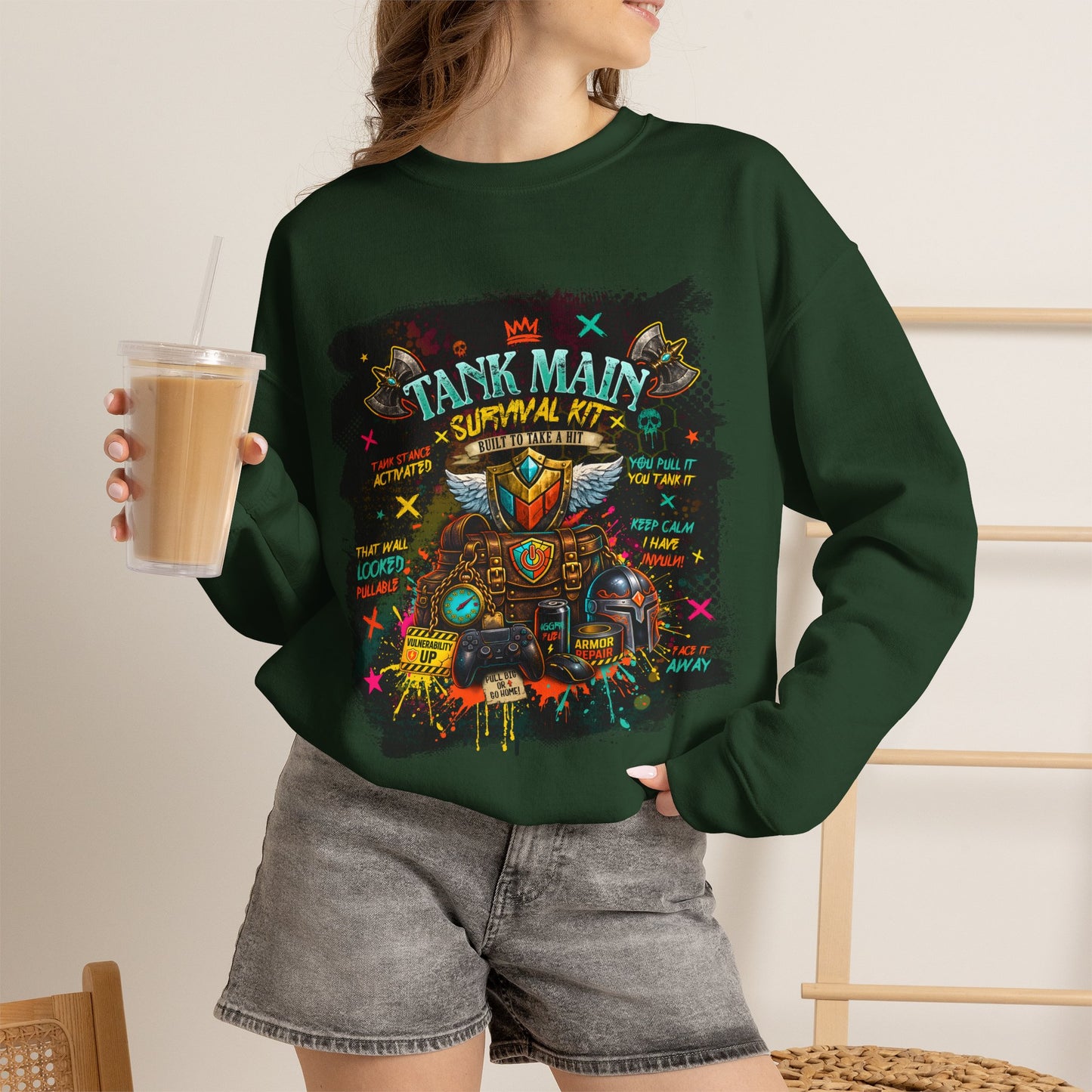 Tank Main Survival Kit | Fantasy Gamer Sweatshirt