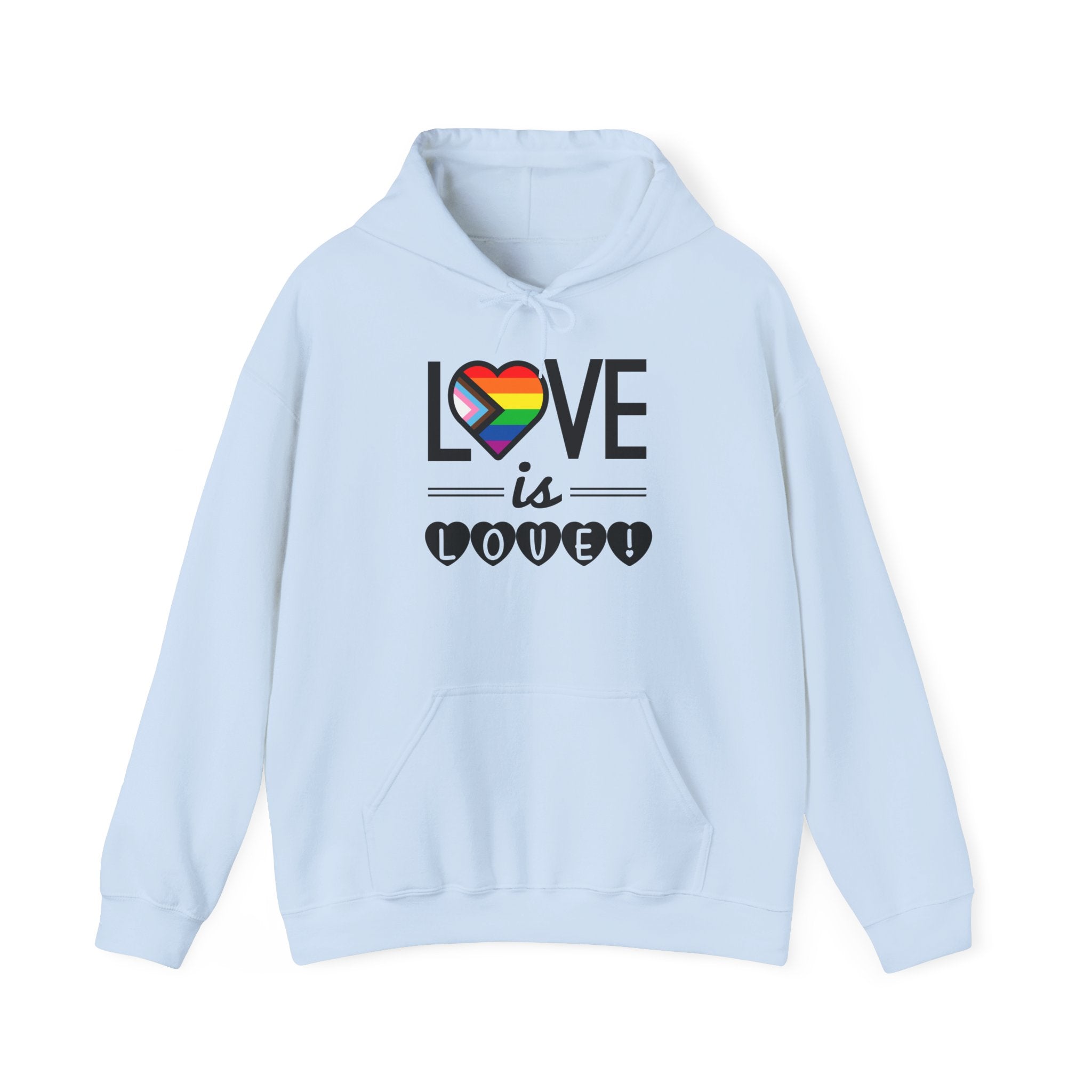 Love Is Love Hoodie — Rainbow Heart Pride Pullover