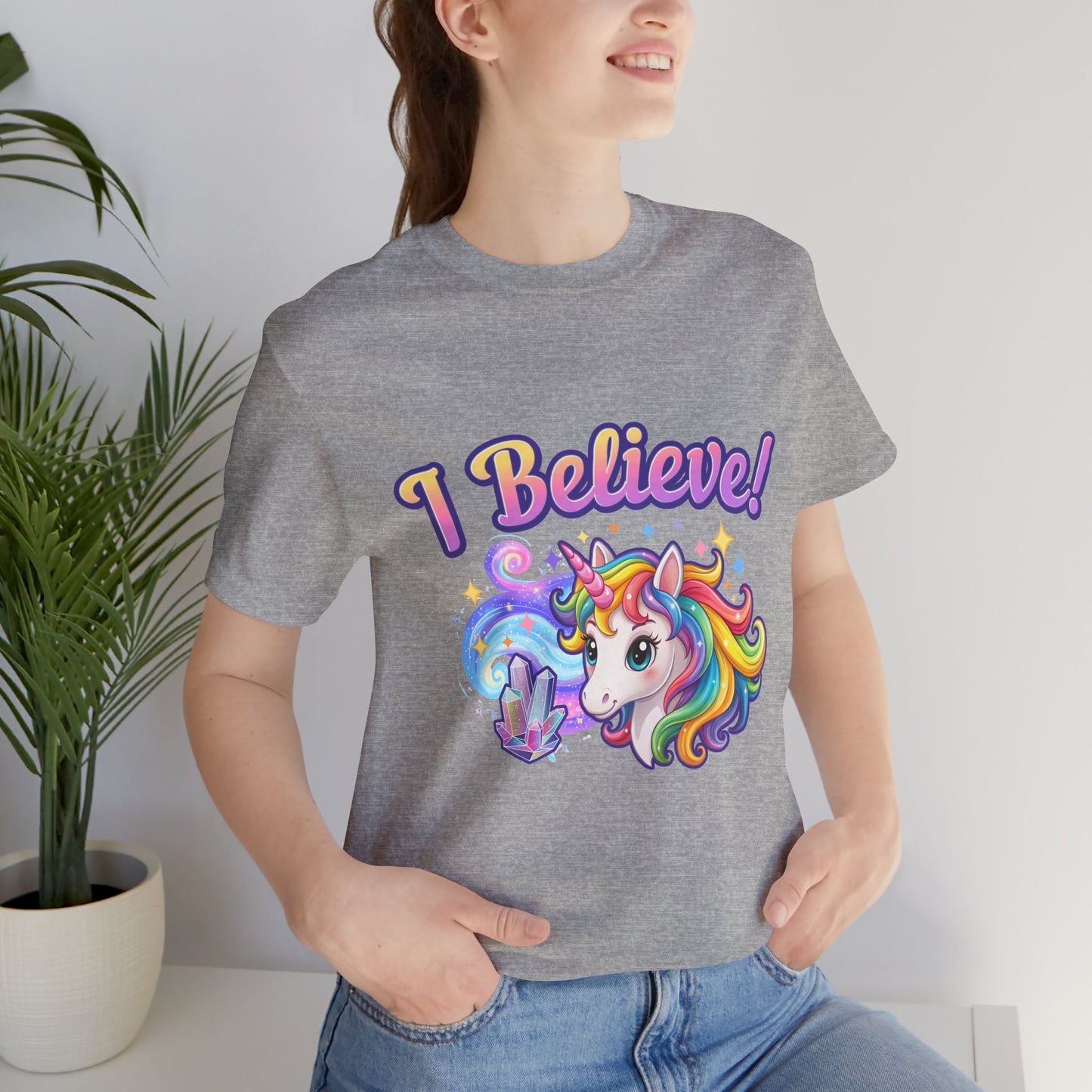 I Believe... Unicorn | Fantasy T-Shirt | Magical Rainbow Mythical Creature Graphic Tee
