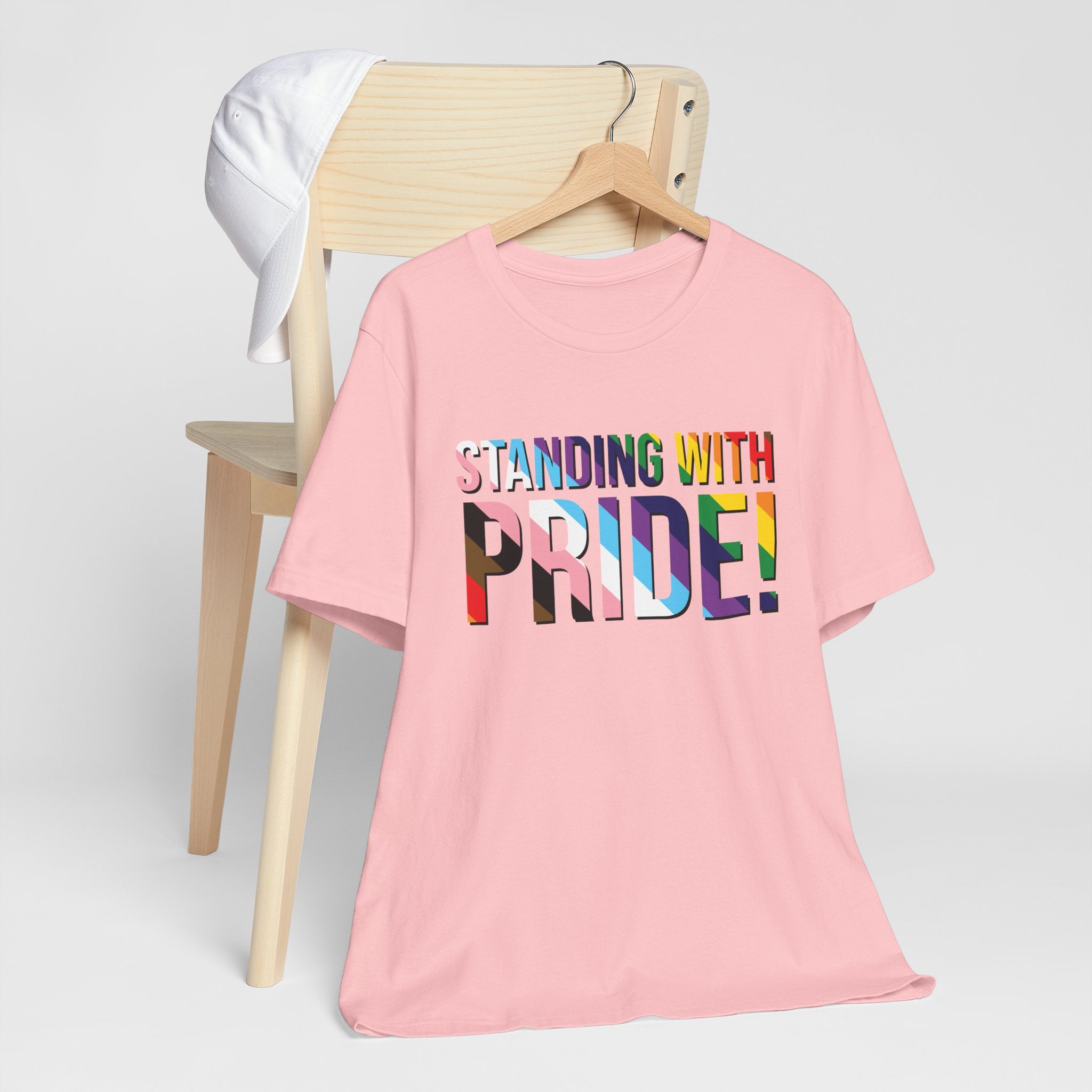 Standing With Pride T-Shirt — Rainbow Ally LGBTQ+ Support Tee