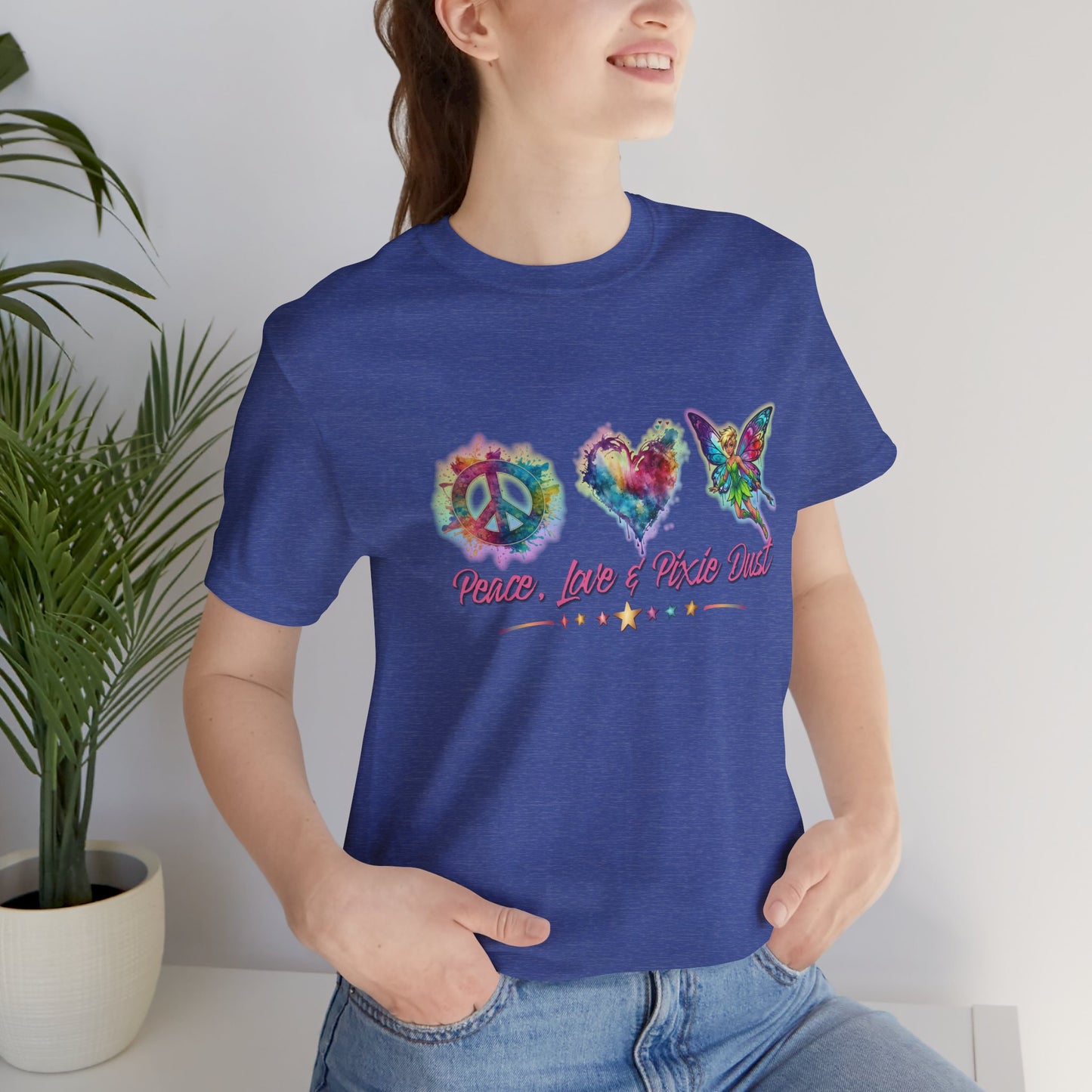 Peace, Love & Pixie Dust Watercolor Fantasy T-Shirt
