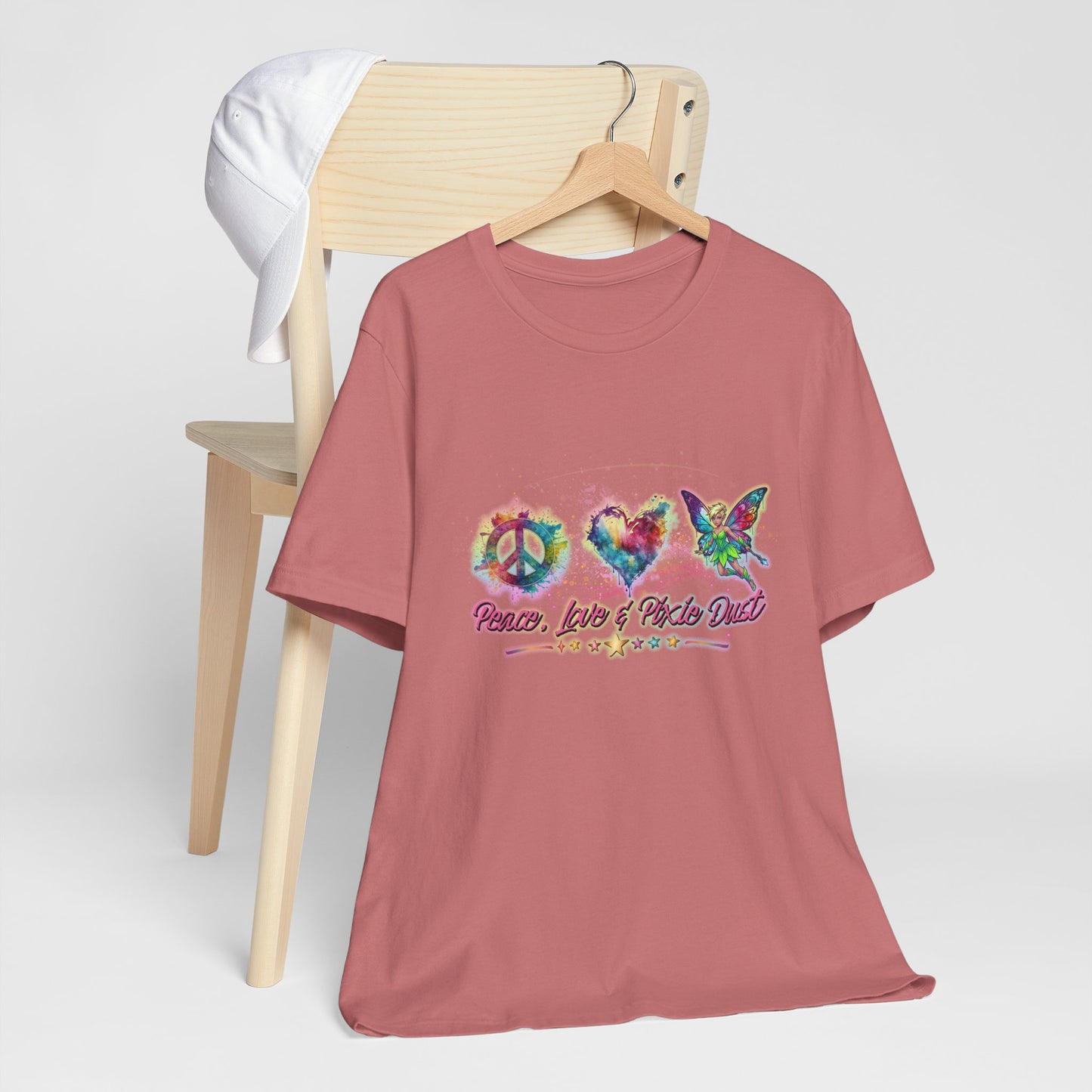 Peace, Love & Pixie Dust Watercolor Fantasy T-Shirt