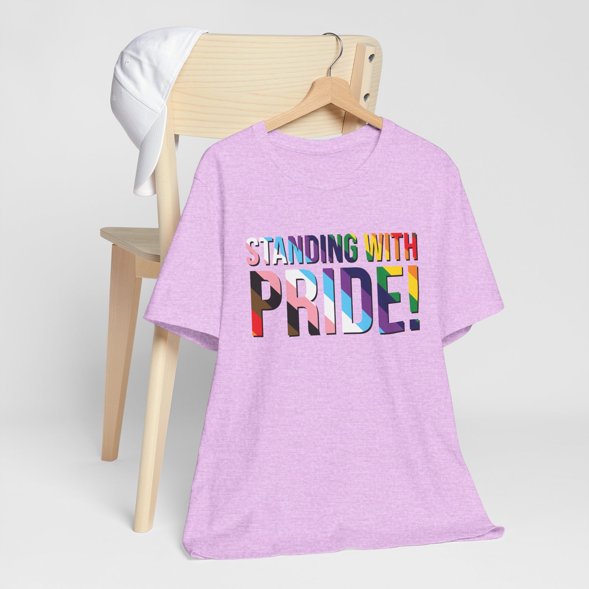 Standing With Pride T-Shirt — Rainbow Ally LGBTQ+ Support Tee