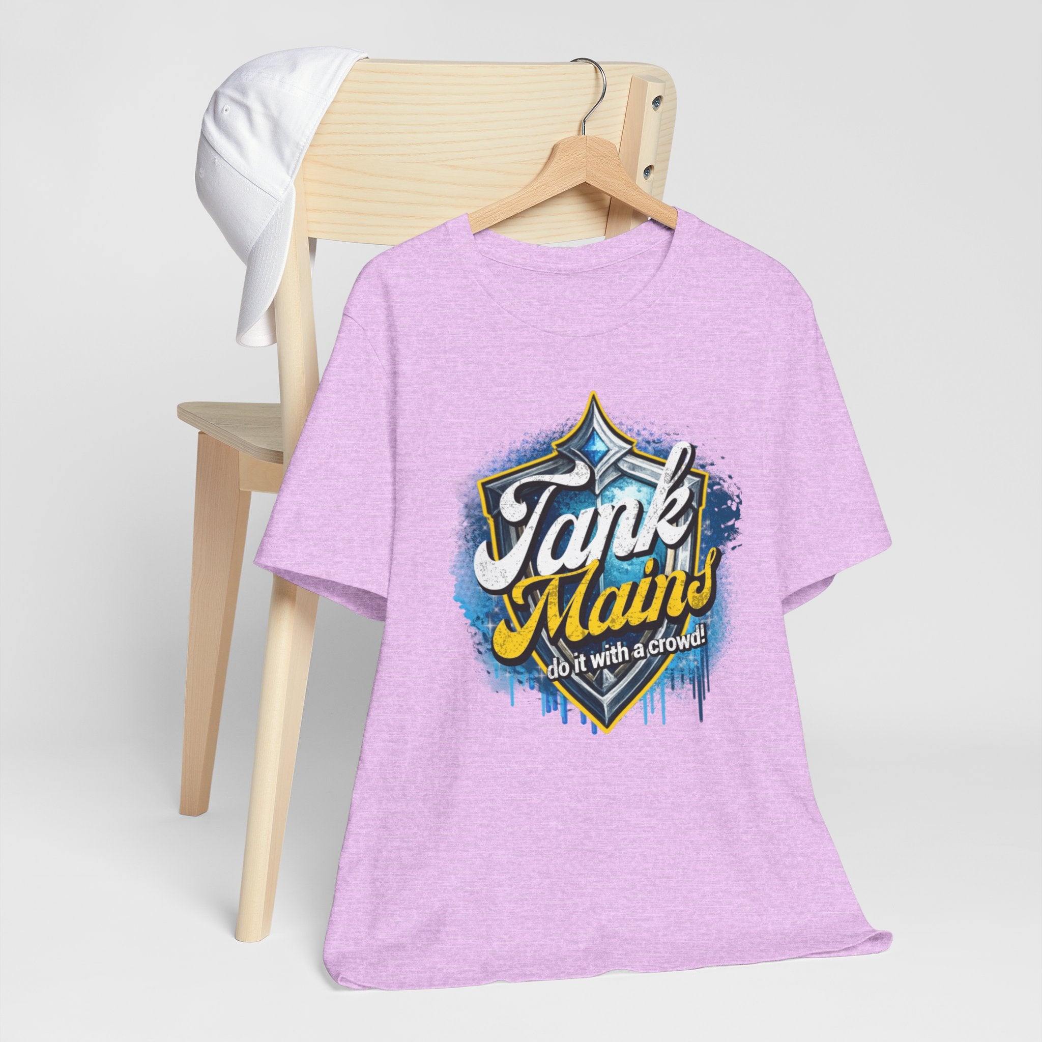 Tank Mains Gaming T‑Shirt — "Do It With a Crowd" Retro Esports Tee