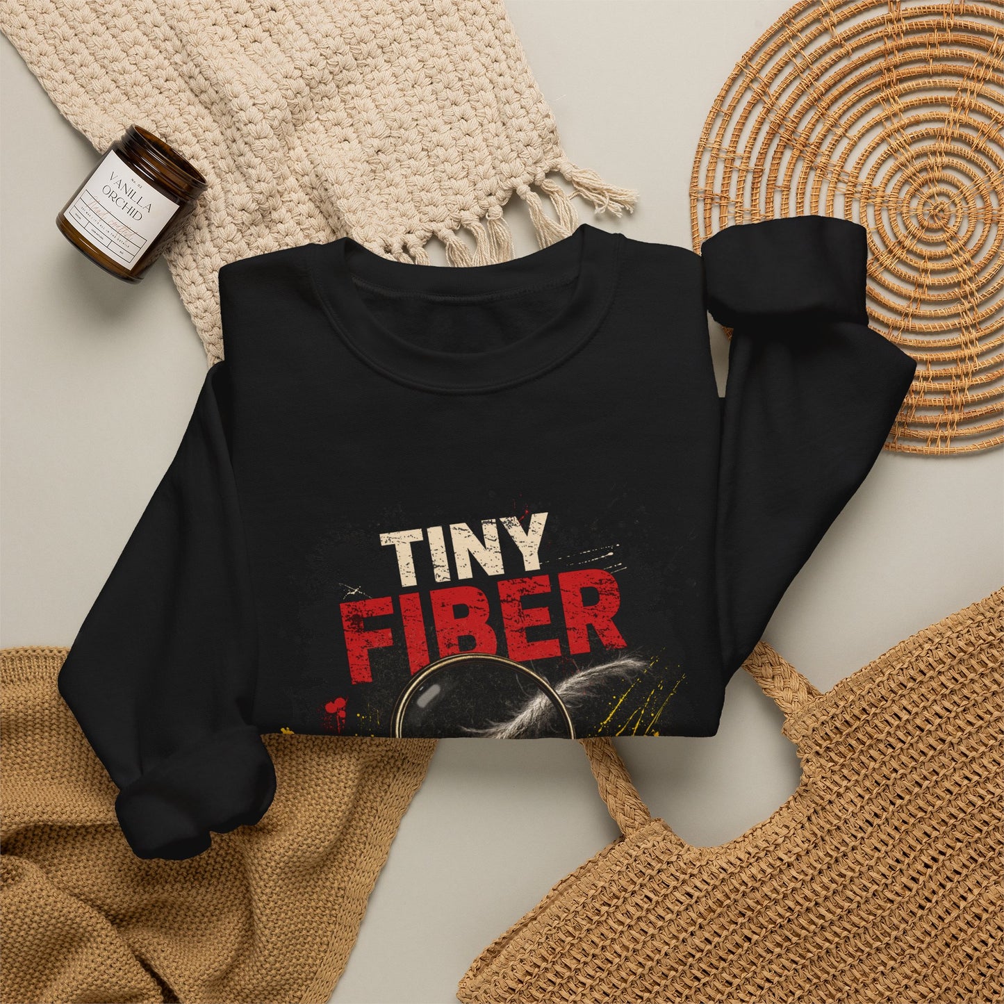 Tiny Fiber Huge Breakthrough Crewneck Sweatshirt | True Crime Forensics Pullover