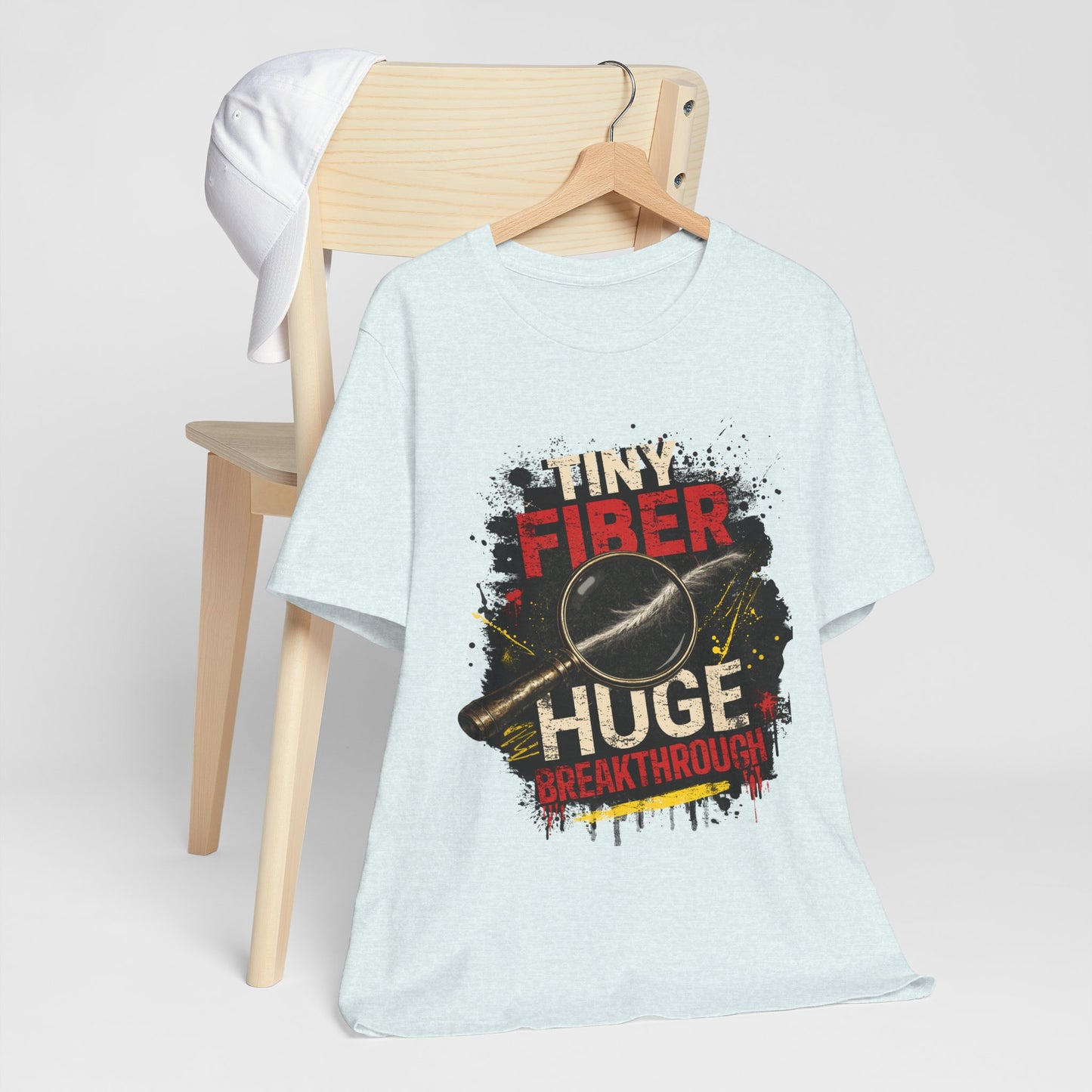 Tiny Fiber Huge Breakthrough True Crime T-Shirt | Crime Scene Investigation Tee for Detectives & Mystery Fans