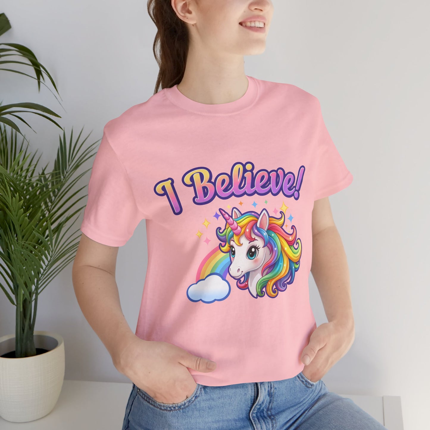 I Believe! Unicorn Fantasy T-Shirt | Magical Rainbow Mythical Creature Graphic Tee