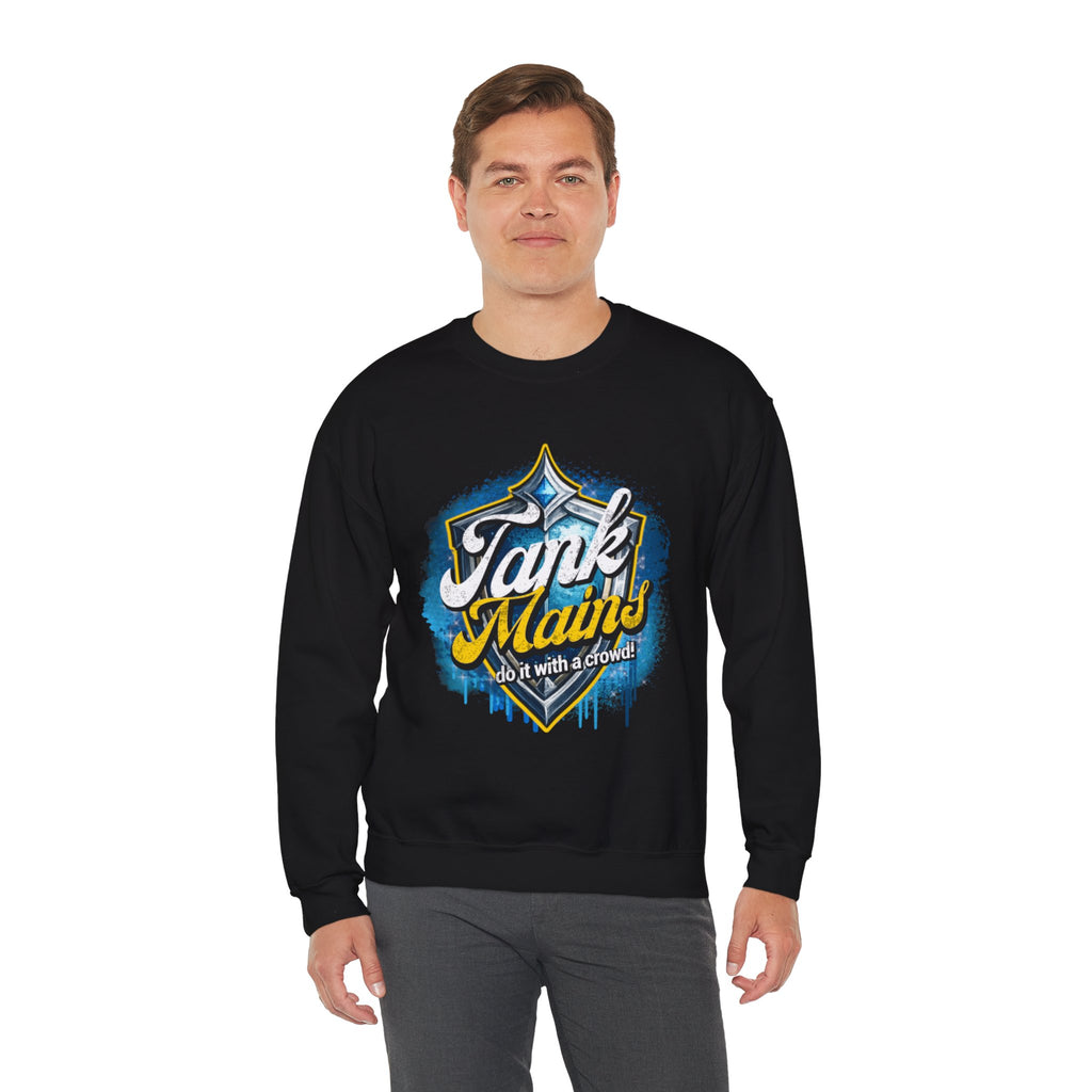 Tank Mains Crewneck Sweatshirt — Gamer Esports Graphic Pullover