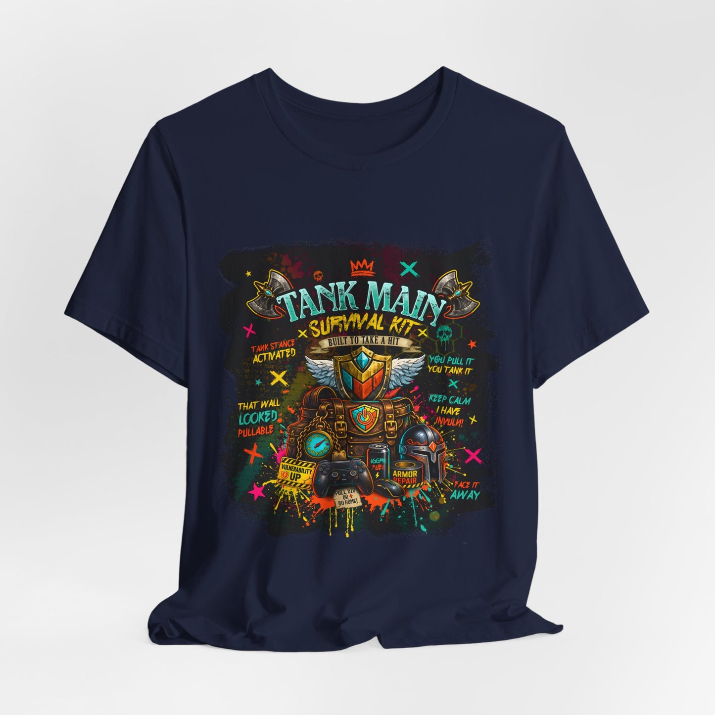 Tank Main Survival Kit – MMORPG Gamer T-Shirt