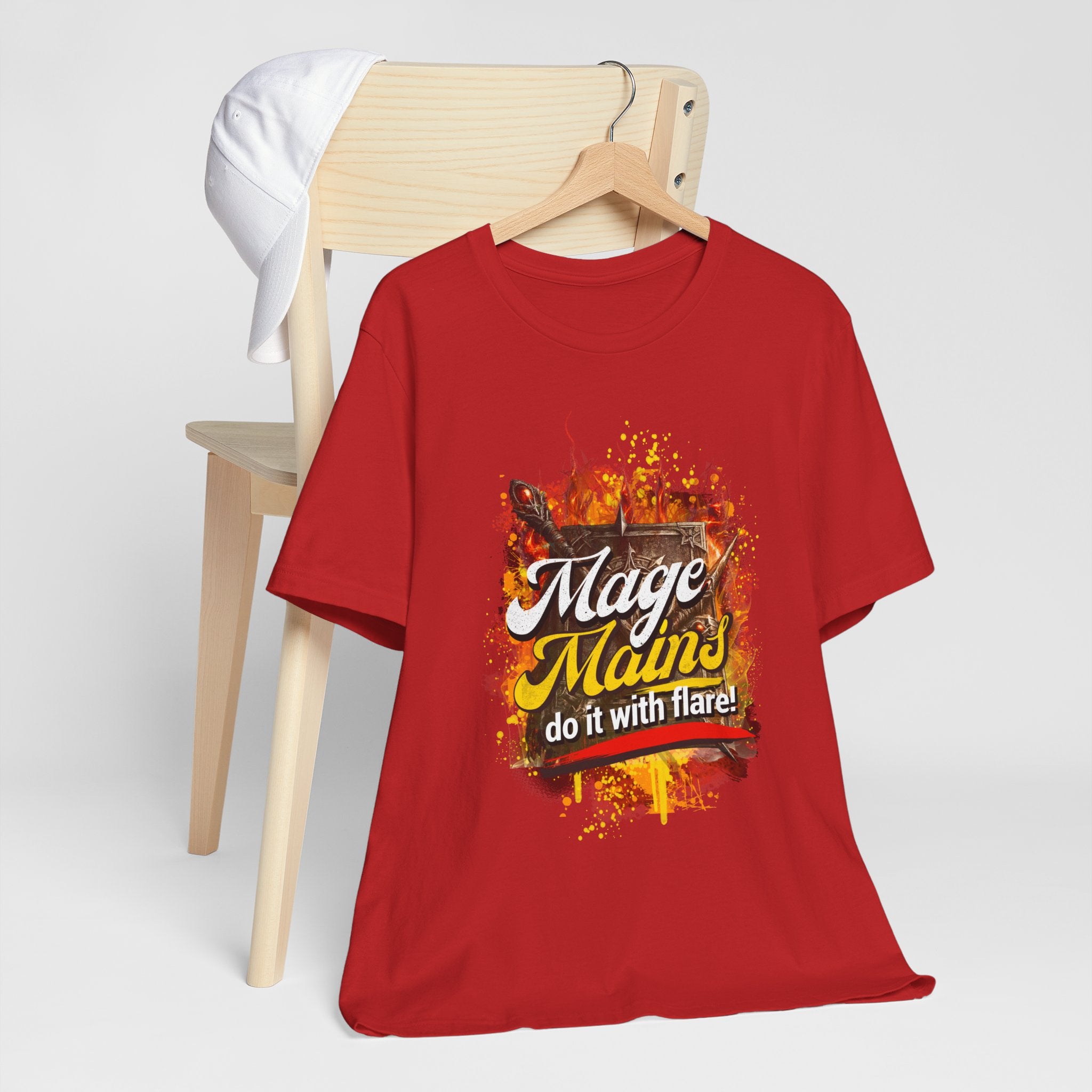 Mage Mains Tee — "Do It With Flare!" Fantasy Gamer Spellcaster T-Shirt