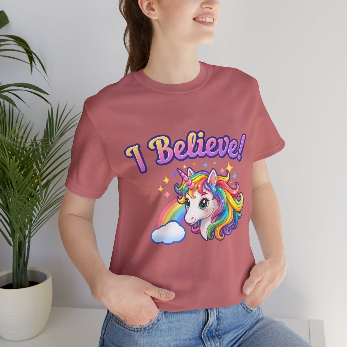 I Believe! Unicorn Fantasy T-Shirt | Magical Rainbow Mythical Creature Graphic Tee