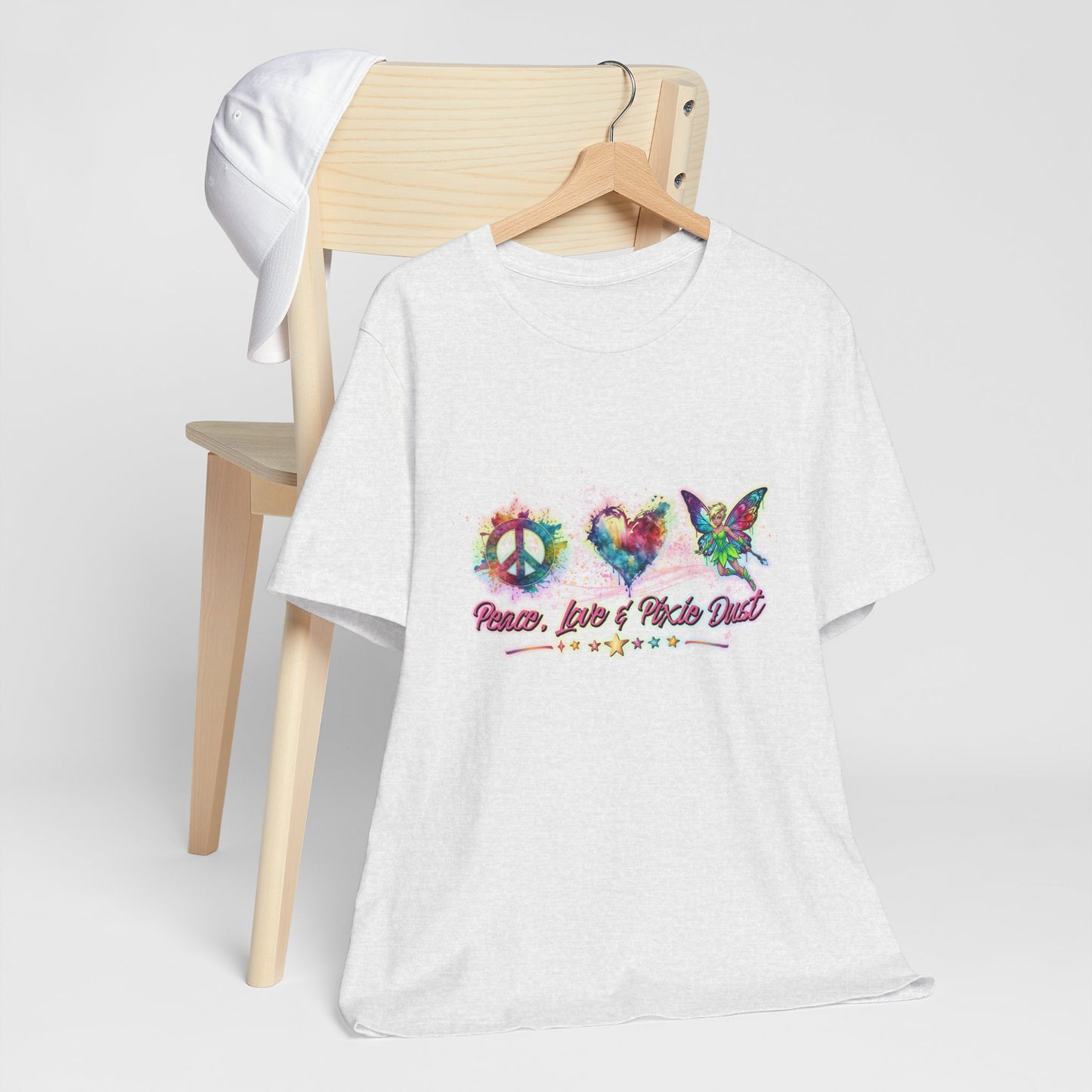 Peace, Love & Pixie Dust Watercolor Fantasy T-Shirt