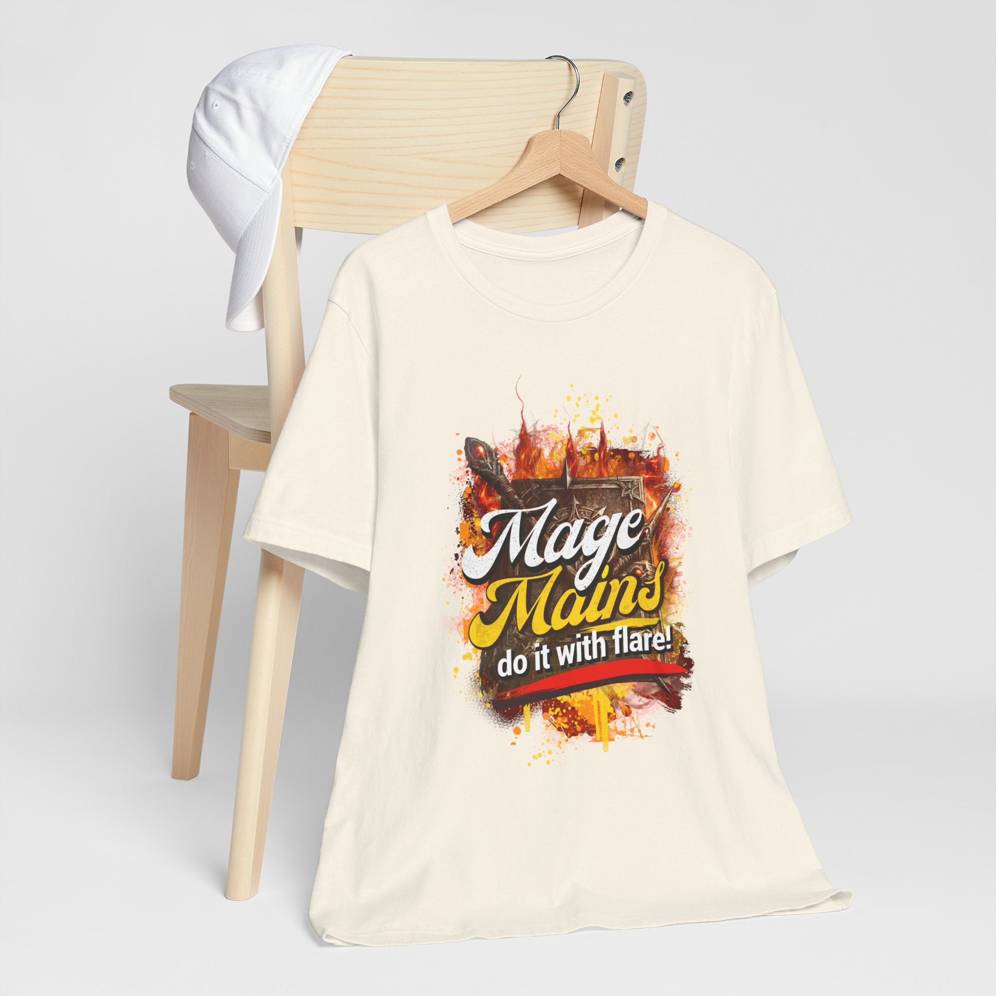 Mage Mains Tee — "Do It With Flare!" Fantasy Gamer Spellcaster T-Shirt