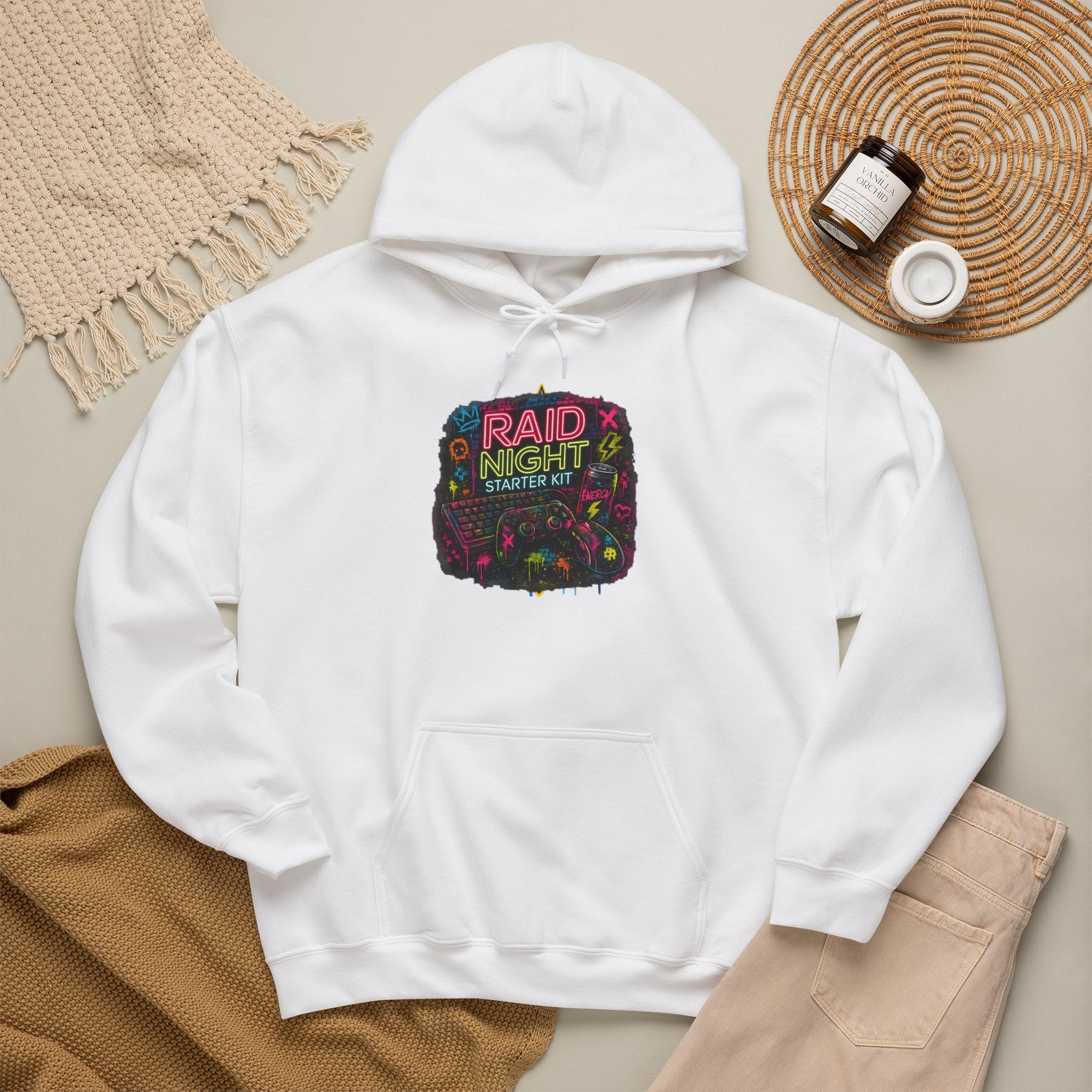 Raid Night Starter Kit | Retro Neon Gamer Hoodie