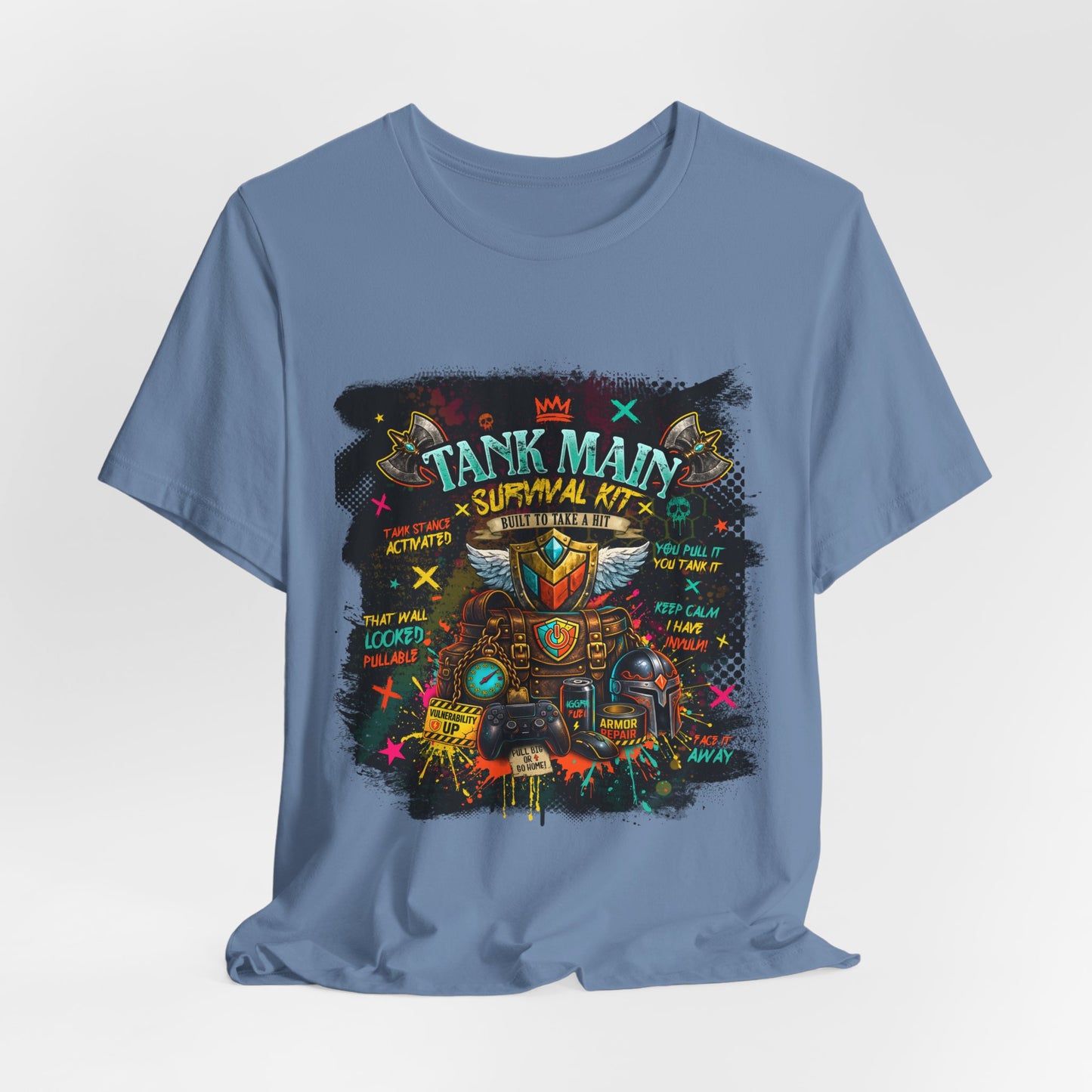 Tank Main Survival Kit – MMORPG Gamer T-Shirt
