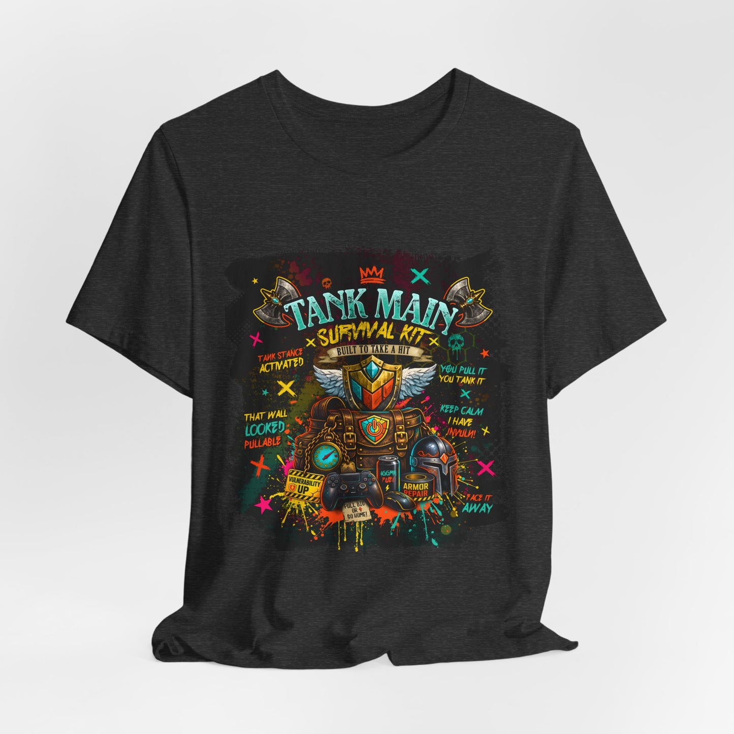 Tank Main Survival Kit – MMORPG Gamer T-Shirt