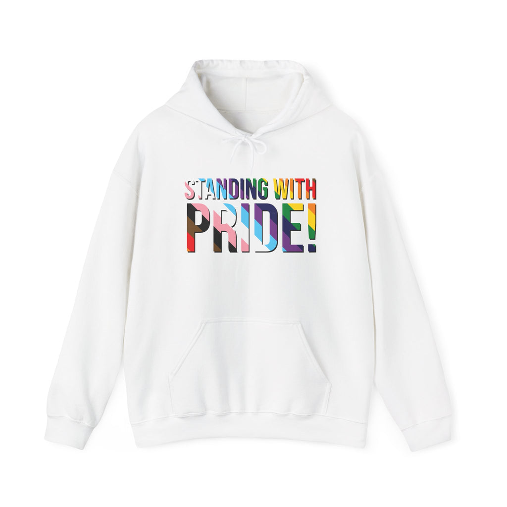 Standing With Pride Hoodie — Rainbow LGBTQ+ Ally Sweatshirt