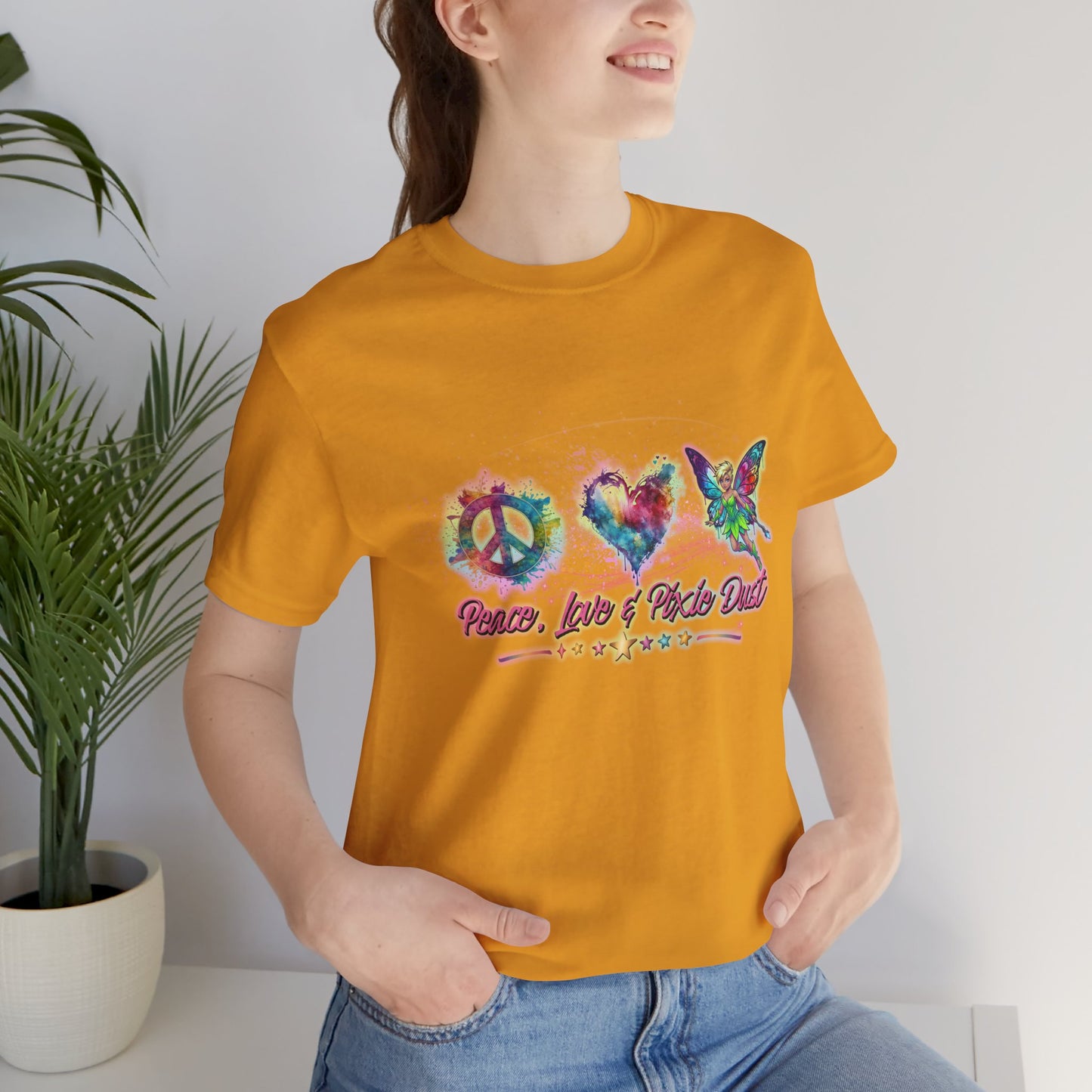 Peace, Love & Pixie Dust Watercolor Fantasy T-Shirt