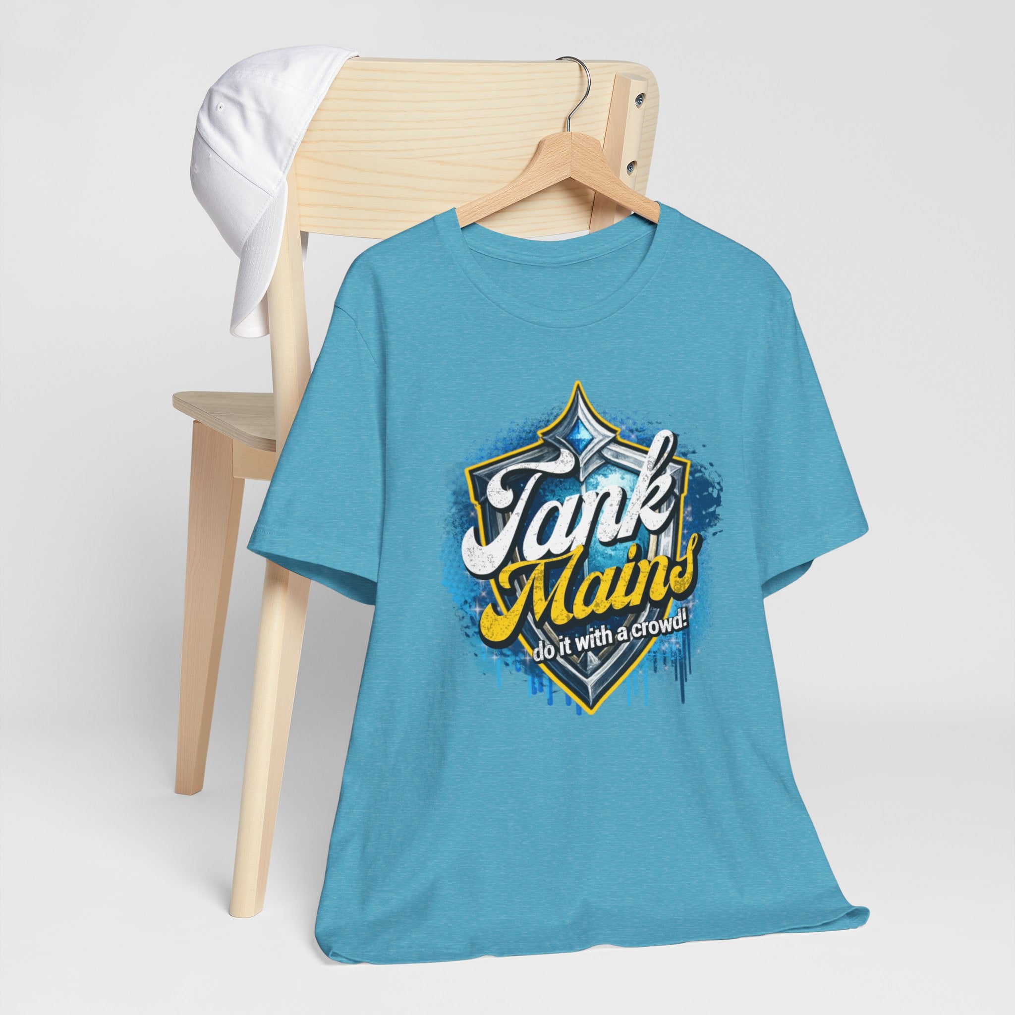 Tank Mains Gaming T‑Shirt — "Do It With a Crowd" Retro Esports Tee