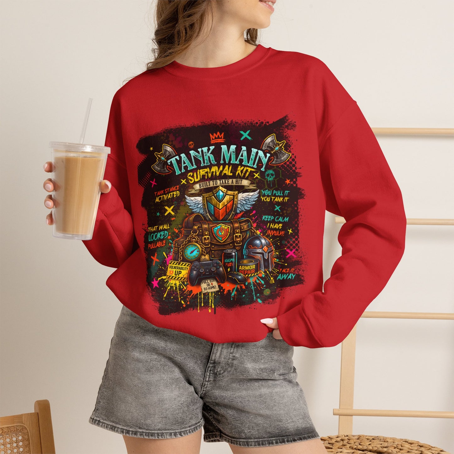Tank Main Survival Kit | Fantasy Gamer Sweatshirt