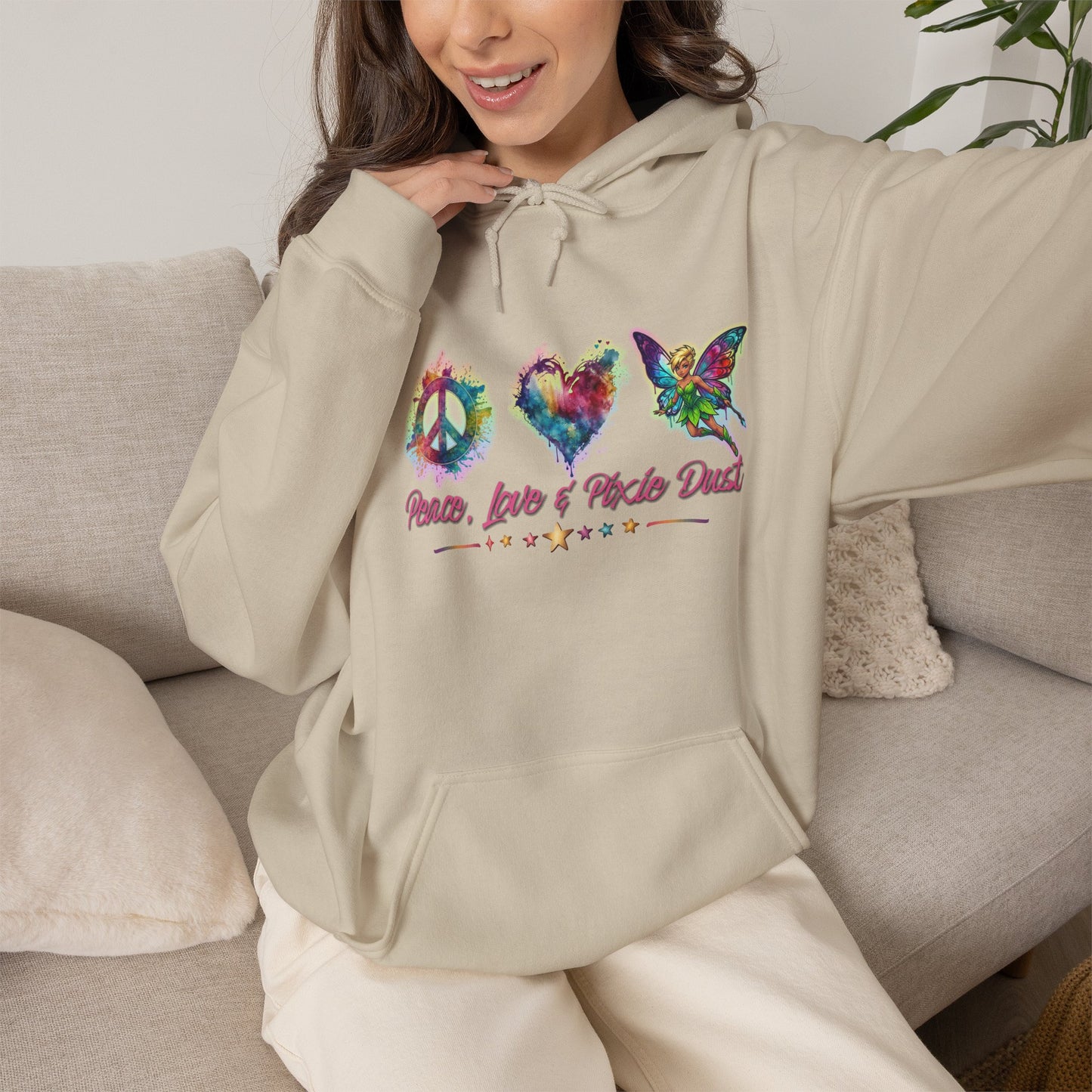 Peace, Love & Pixie Dust Fantasy Pullover Hoodie