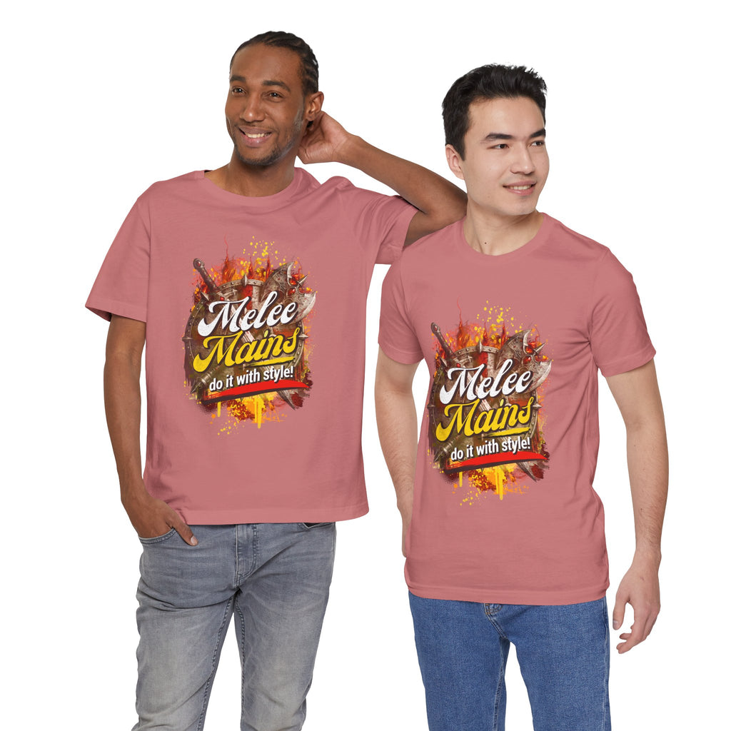 Melee Mains Graphic Tee — “Melee Mains do it with style!” Gamer T‑Shirt