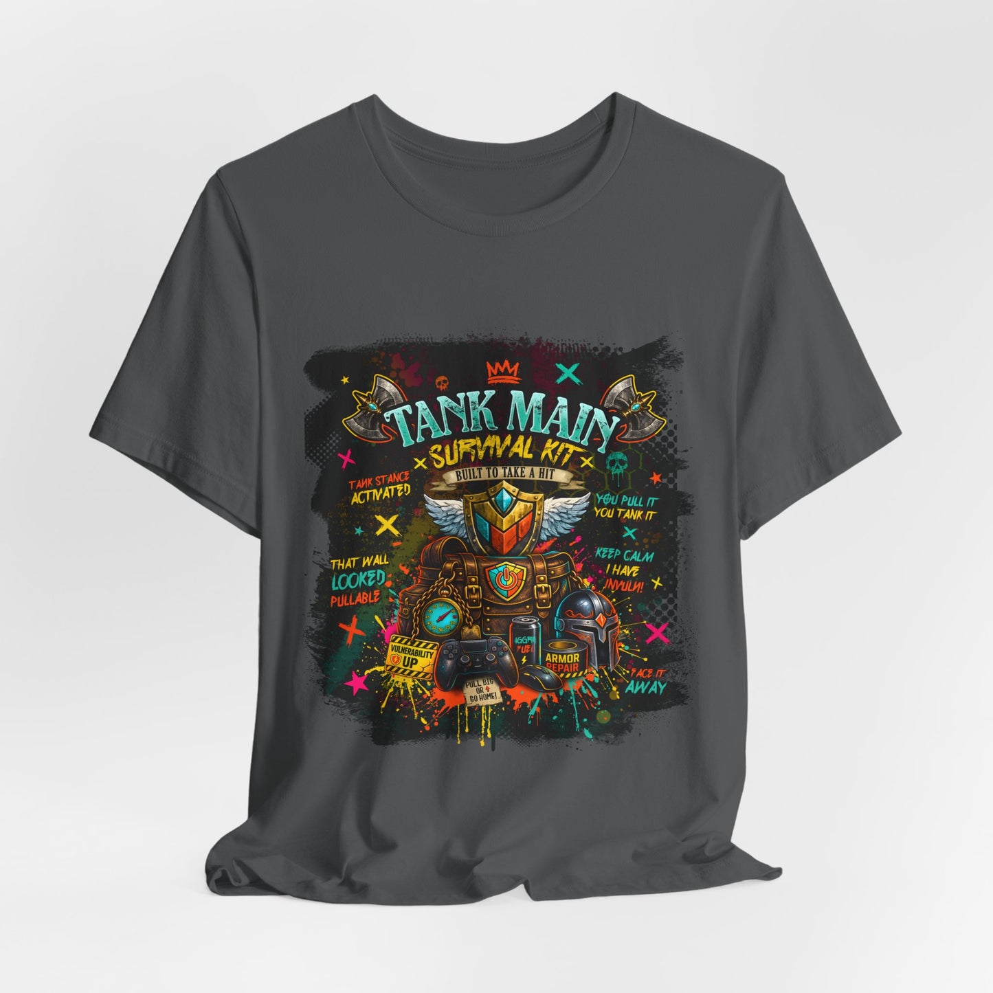 Tank Main Survival Kit – MMORPG Gamer T-Shirt