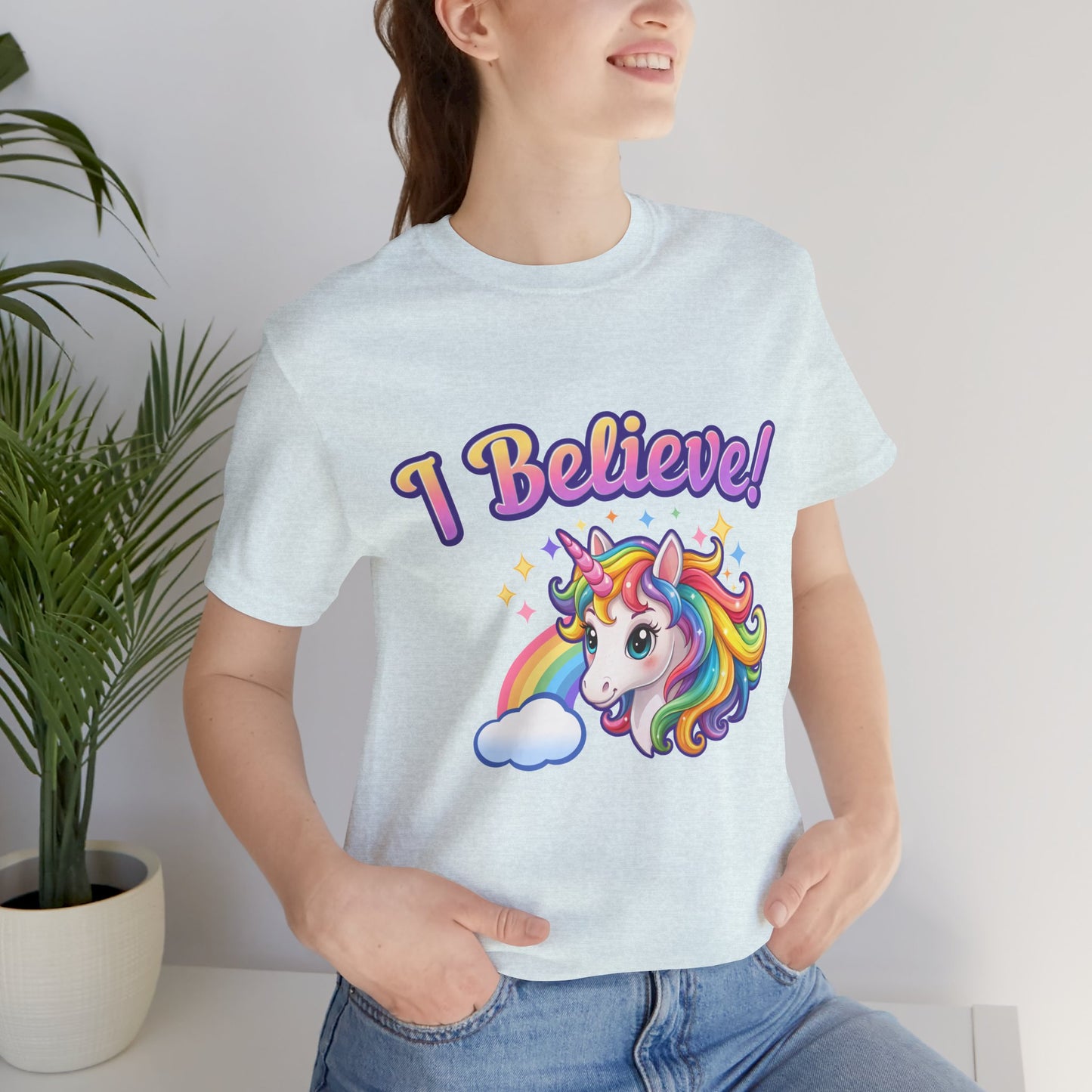I Believe! Unicorn Fantasy T-Shirt | Magical Rainbow Mythical Creature Graphic Tee