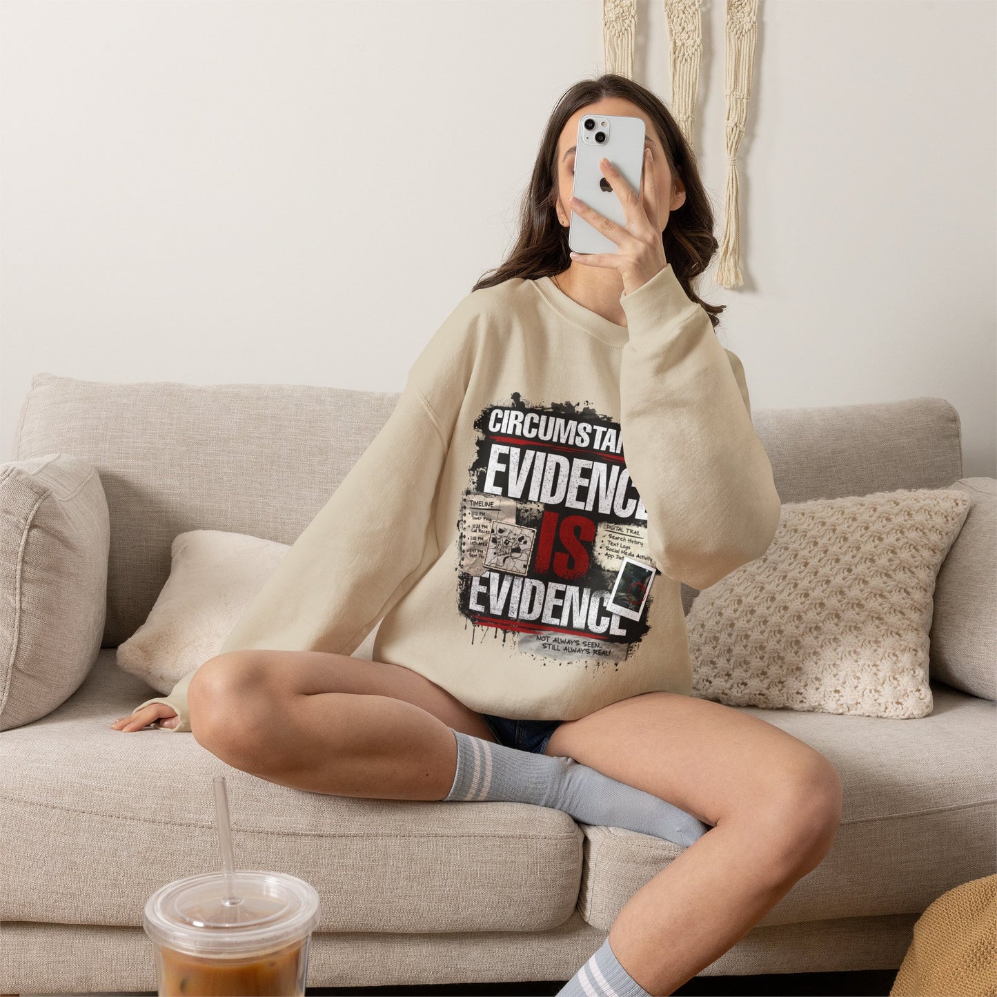 Circumstantial Evidence Is Evidence | True Crime Crewneck Sweatshirt