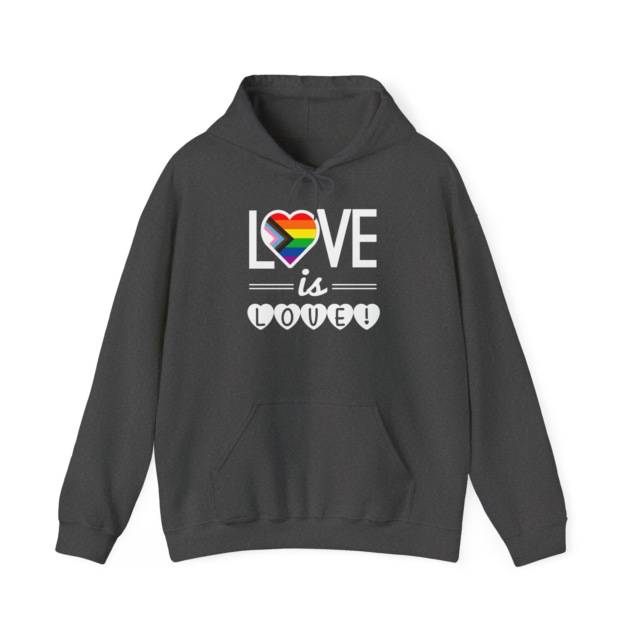 Love Is Love Hoodie — Rainbow Heart Pride Pullover