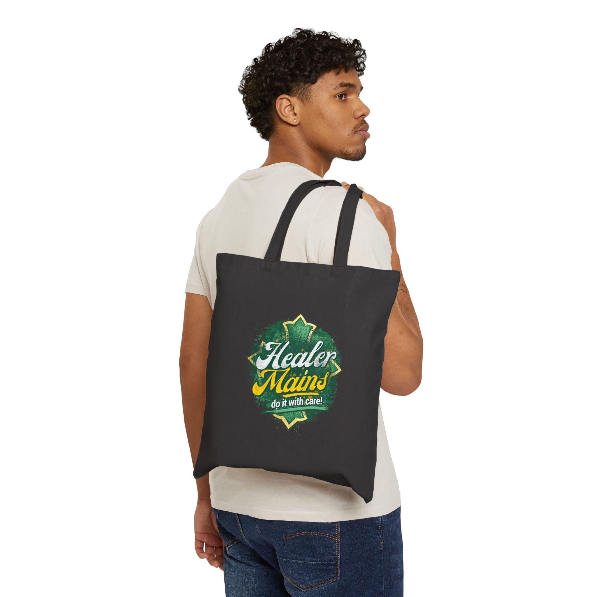 Healer Mains Cotton Tote Bag — Gamer RPG Healer Gift