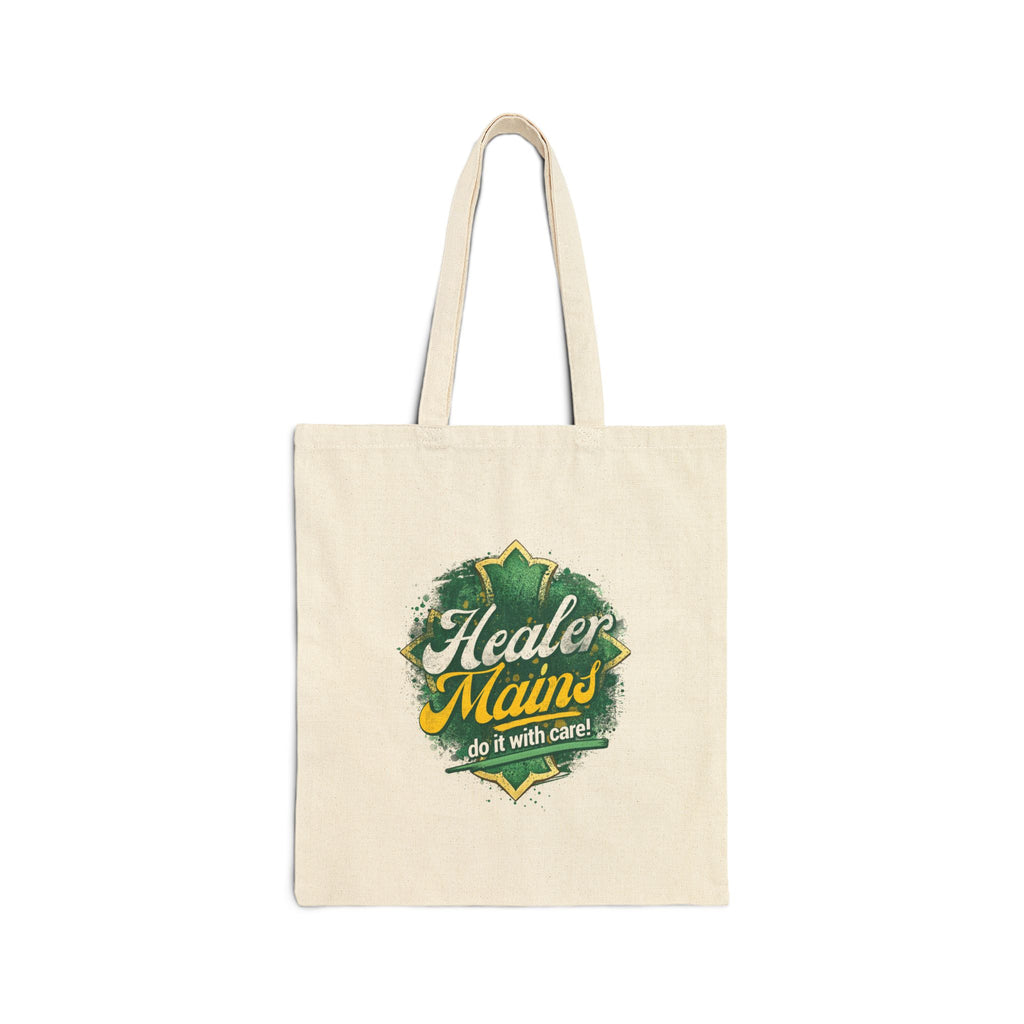 Healer Mains Cotton Tote Bag — Gamer RPG Healer Gift