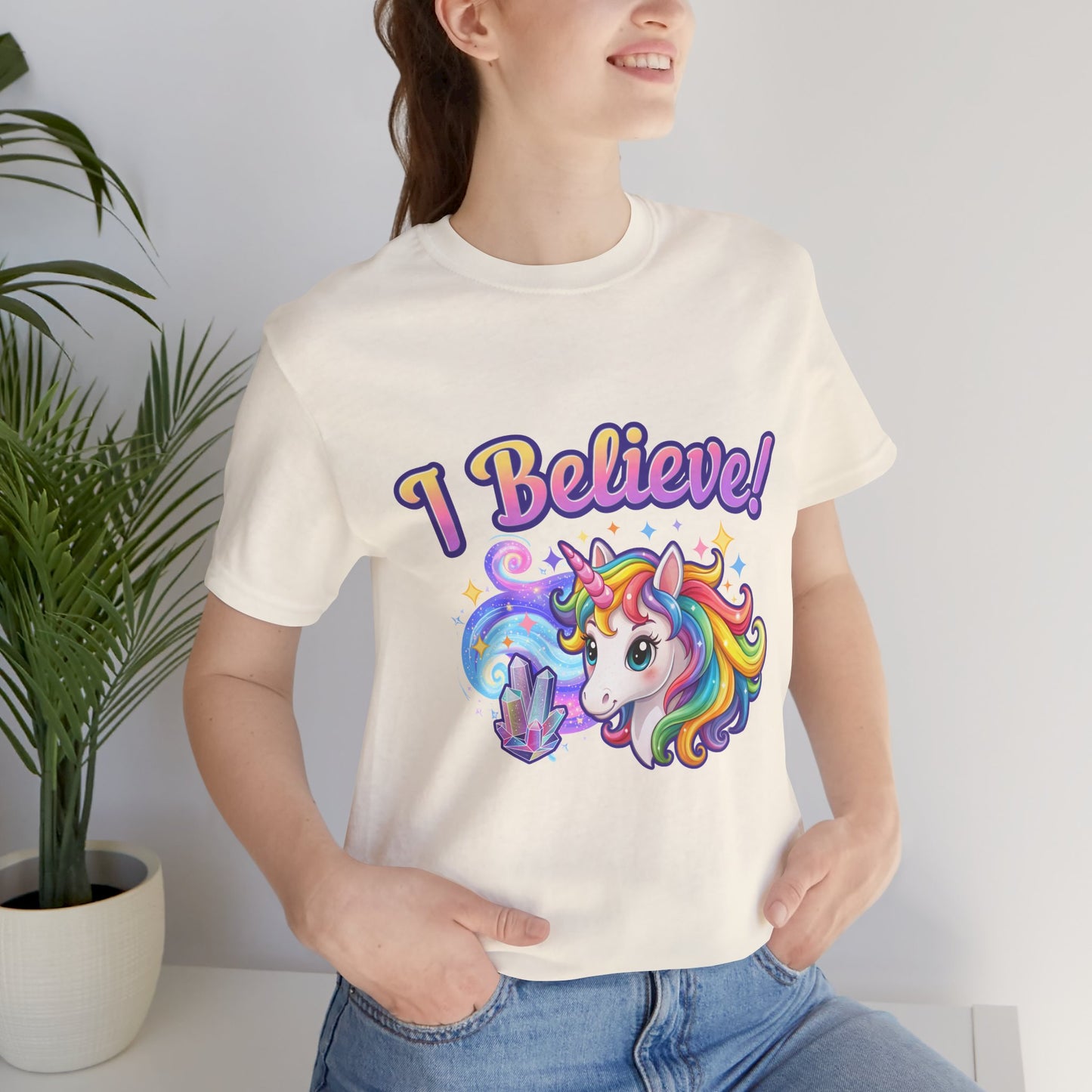 I Believe... Unicorn | Fantasy T-Shirt | Magical Rainbow Mythical Creature Graphic Tee