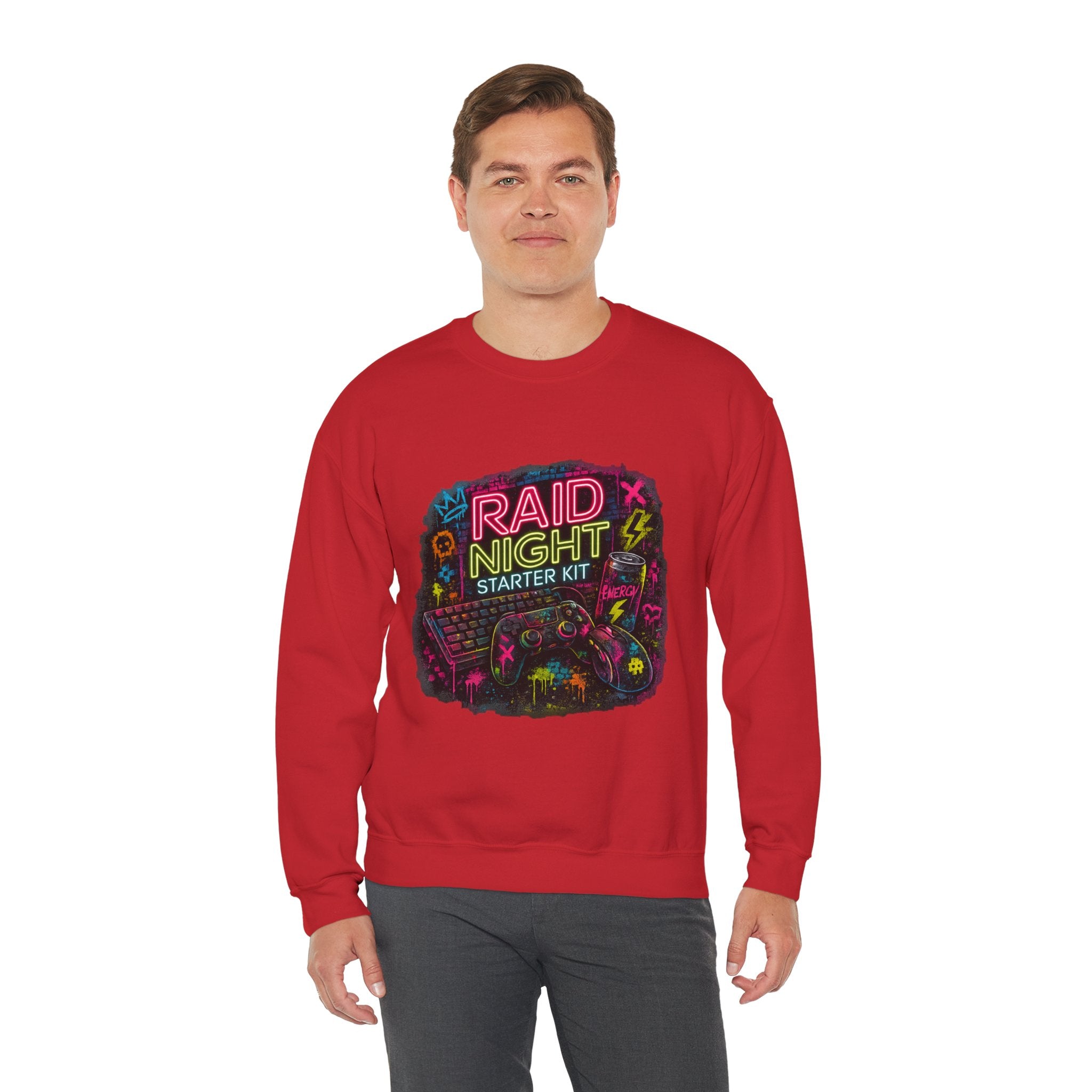 Raid Night Starter Kit | Retro Neon Gamer Sweatshirt