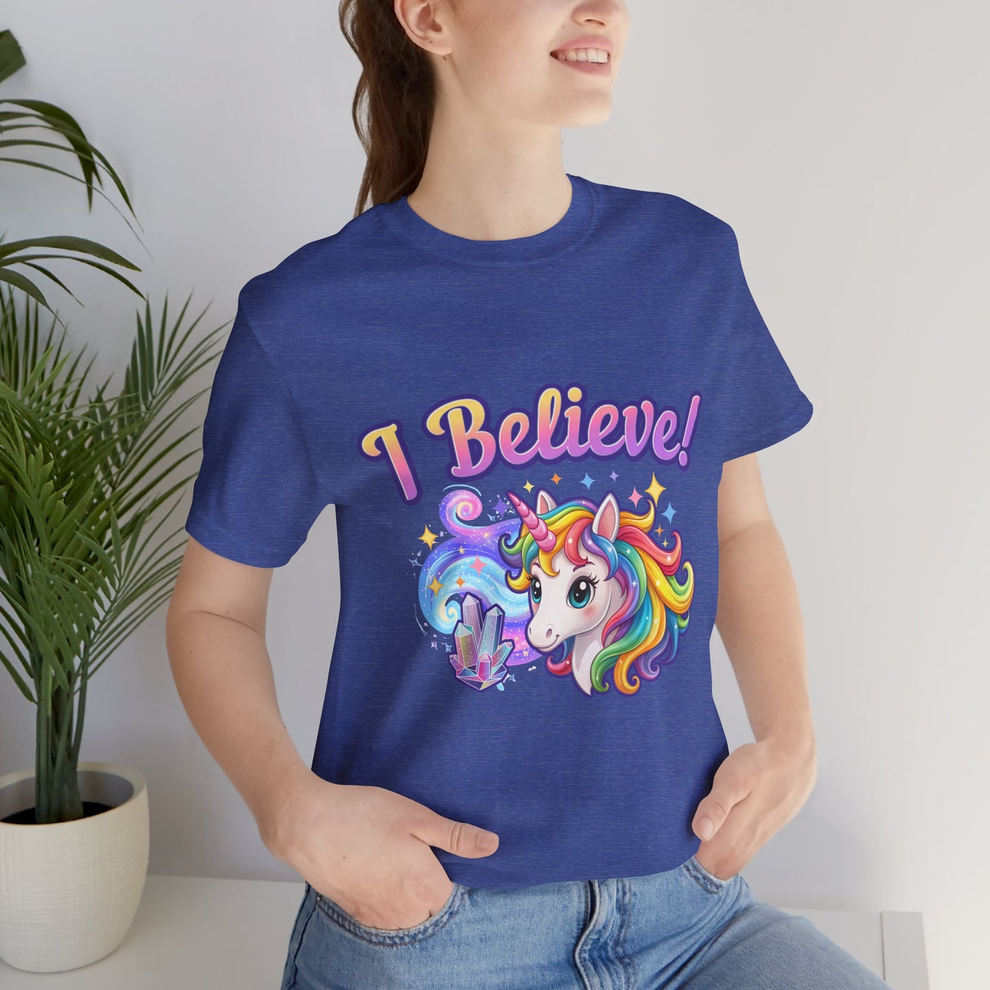 I Believe... Unicorn | Fantasy T-Shirt | Magical Rainbow Mythical Creature Graphic Tee